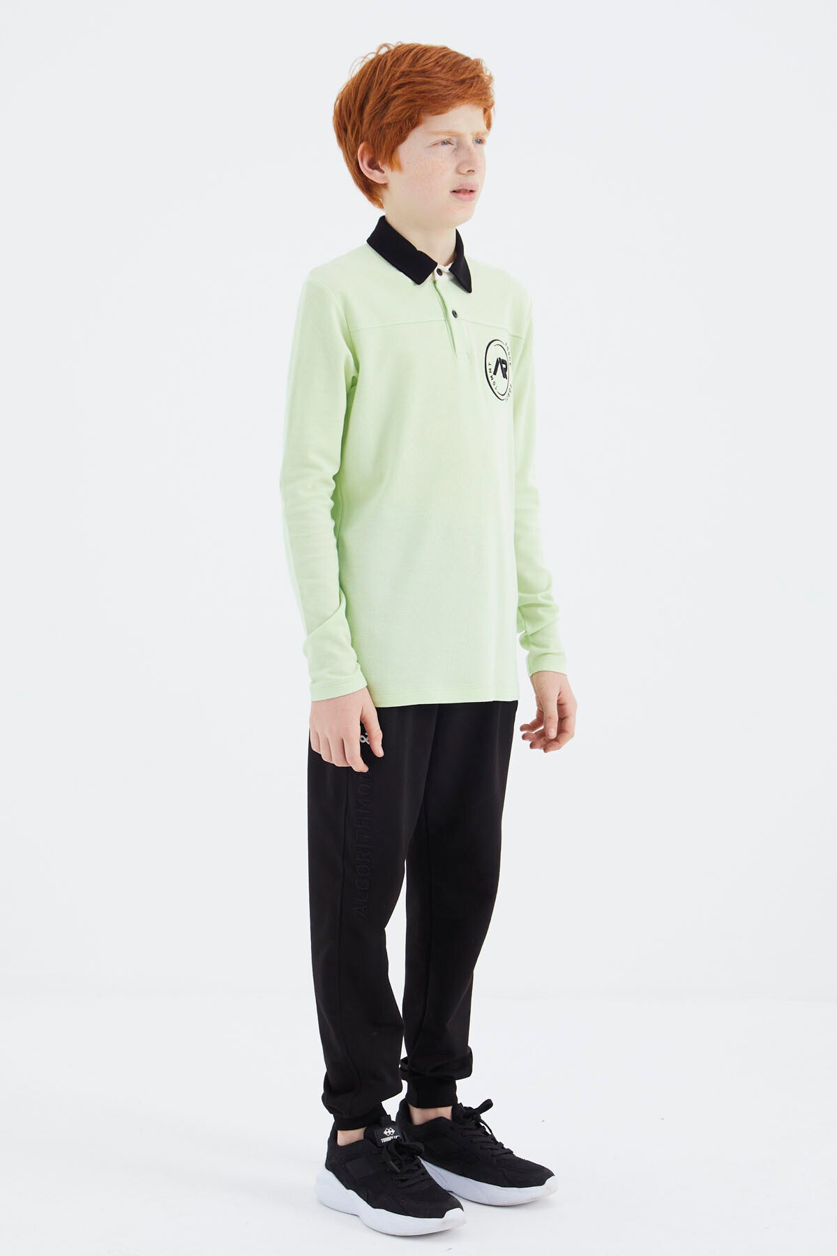 Açık Yeşil Polo Yaka Erkek Çocuk T-Shirt - 11172