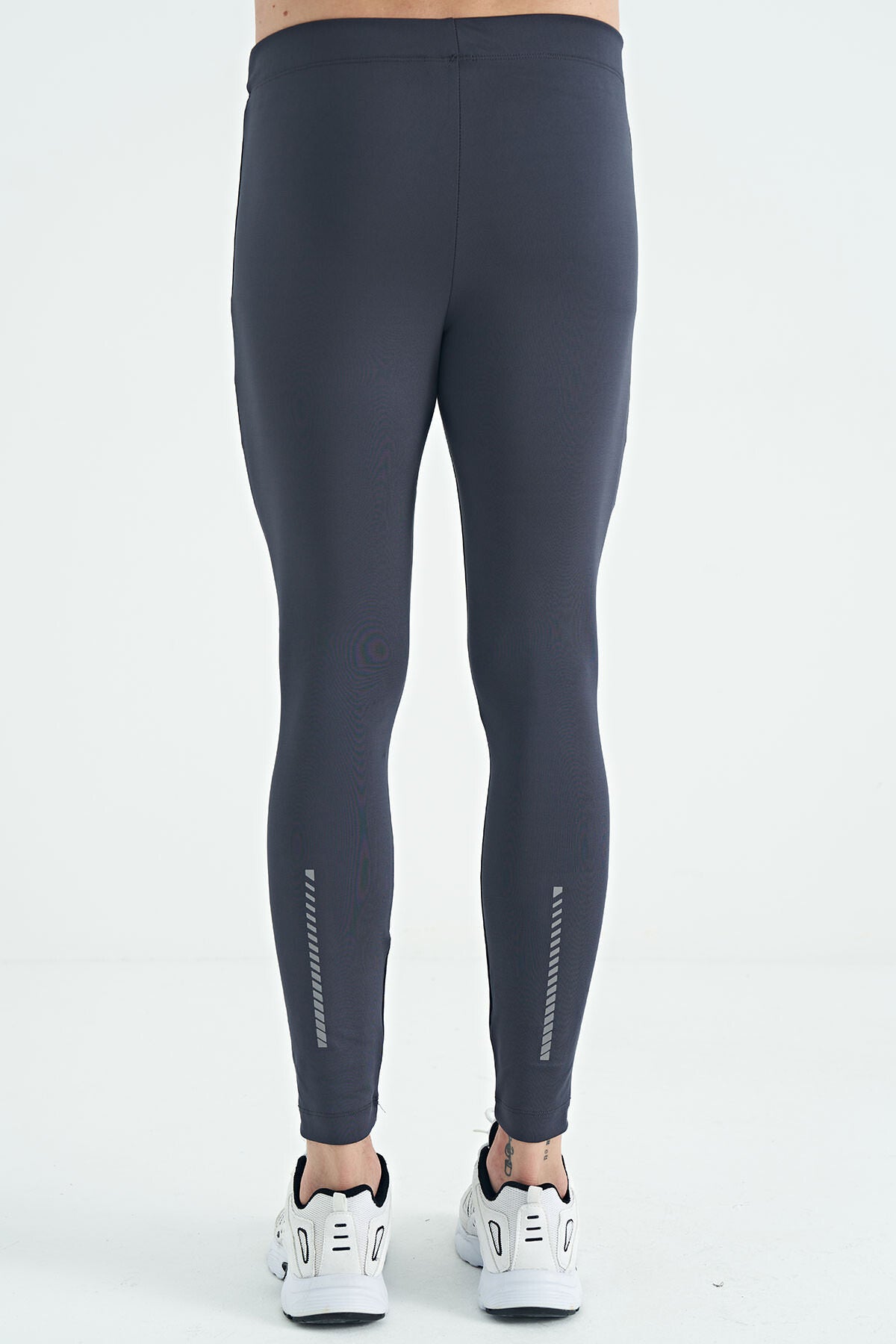 Antrasit Arka Bilek Baskı Detaylı Yüksek Bel Slim Fit Aktif Spor Erkek Tayt - 84988