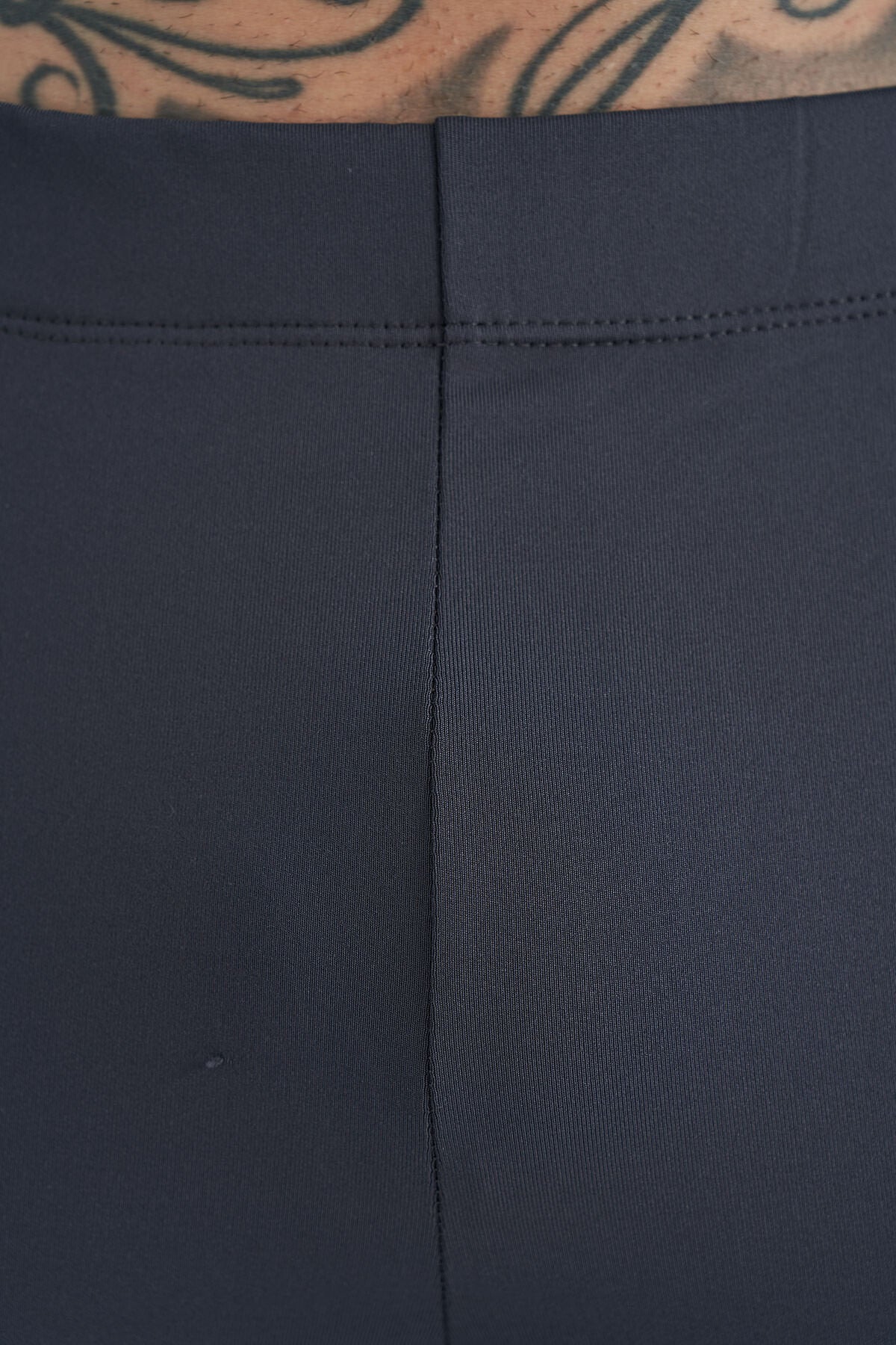 Antrasit Logo Baskılı Yüksek Bel Slim Fit Aktif Spor Erkek Tayt - 84989