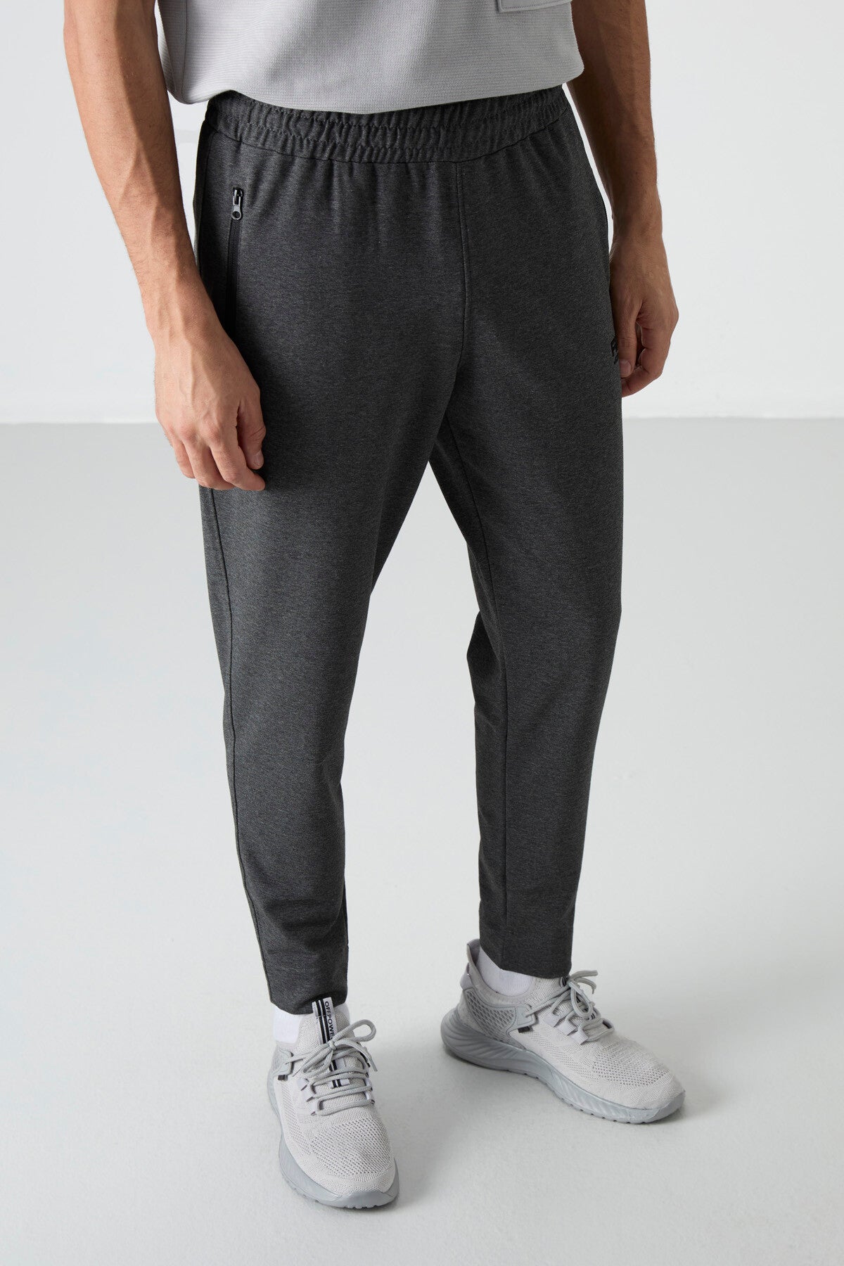 Barton Antrasit Melanj Jogger Erkek Eşofman Alt - 84952