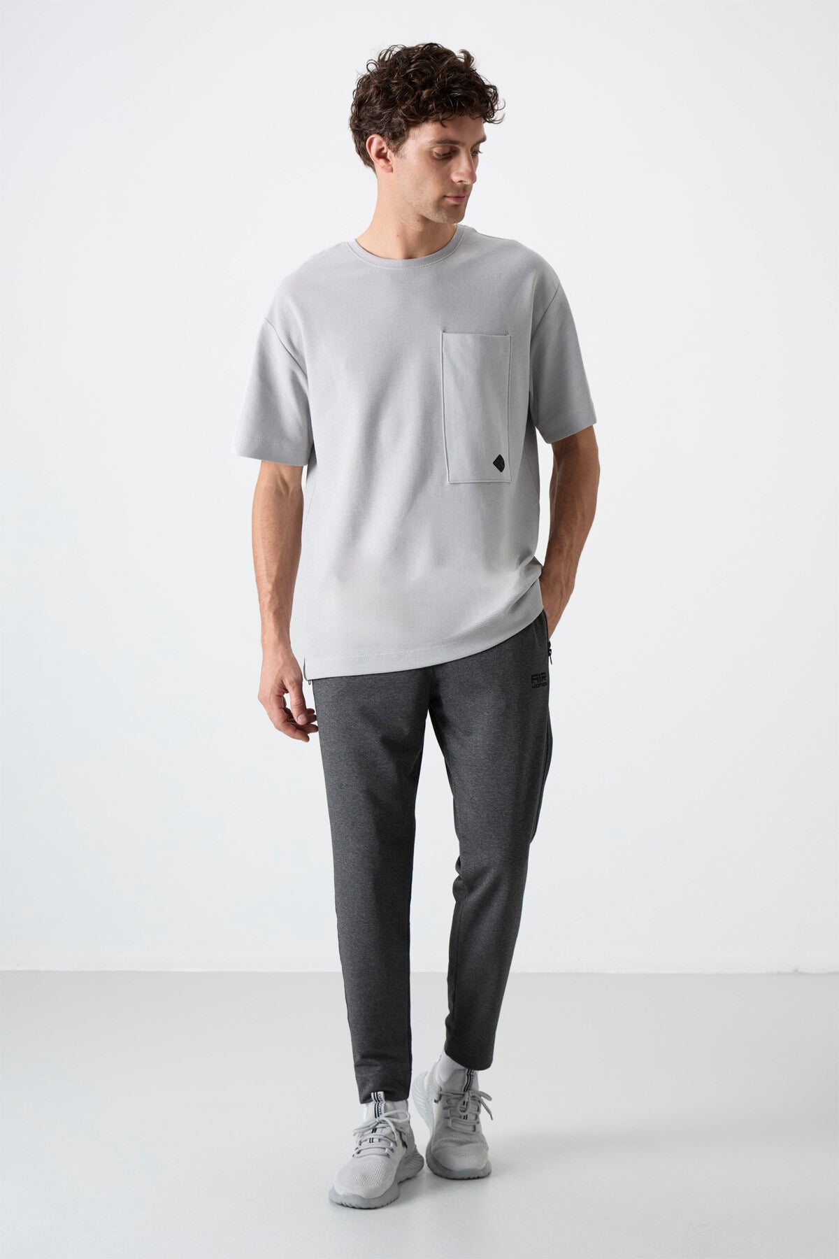 Barton Antrasit Melanj Jogger Erkek Eşofman Alt - 84952