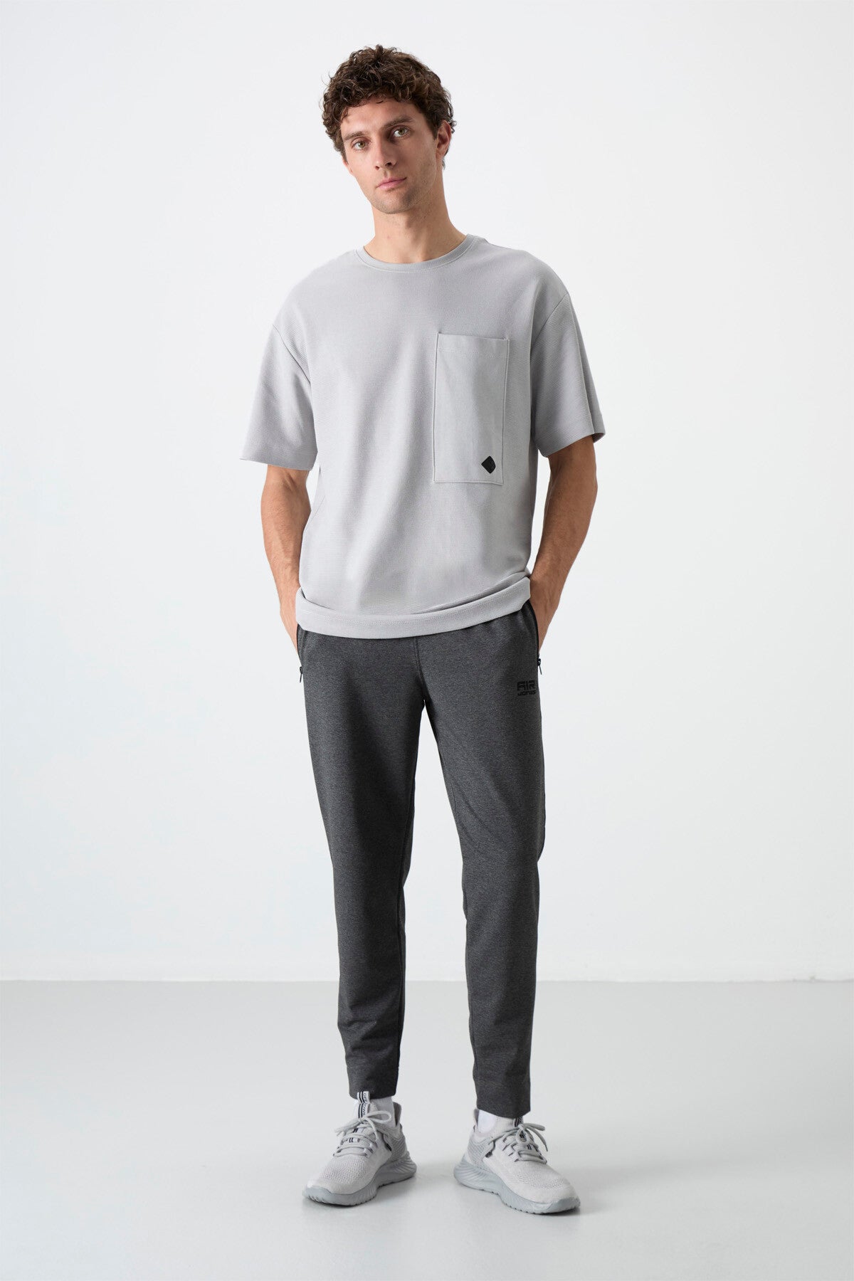 Barton Antrasit Melanj Jogger Erkek Eşofman Alt - 84952