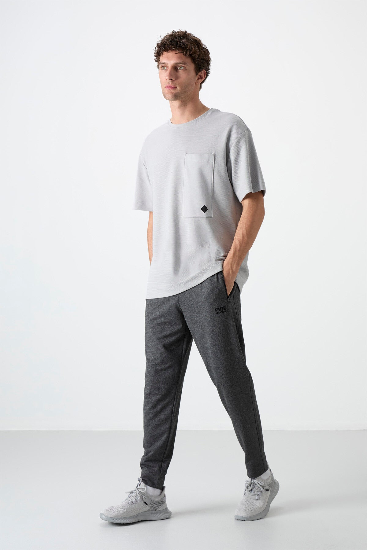 Barton Antrasit Melanj Jogger Erkek Eşofman Alt - 84952