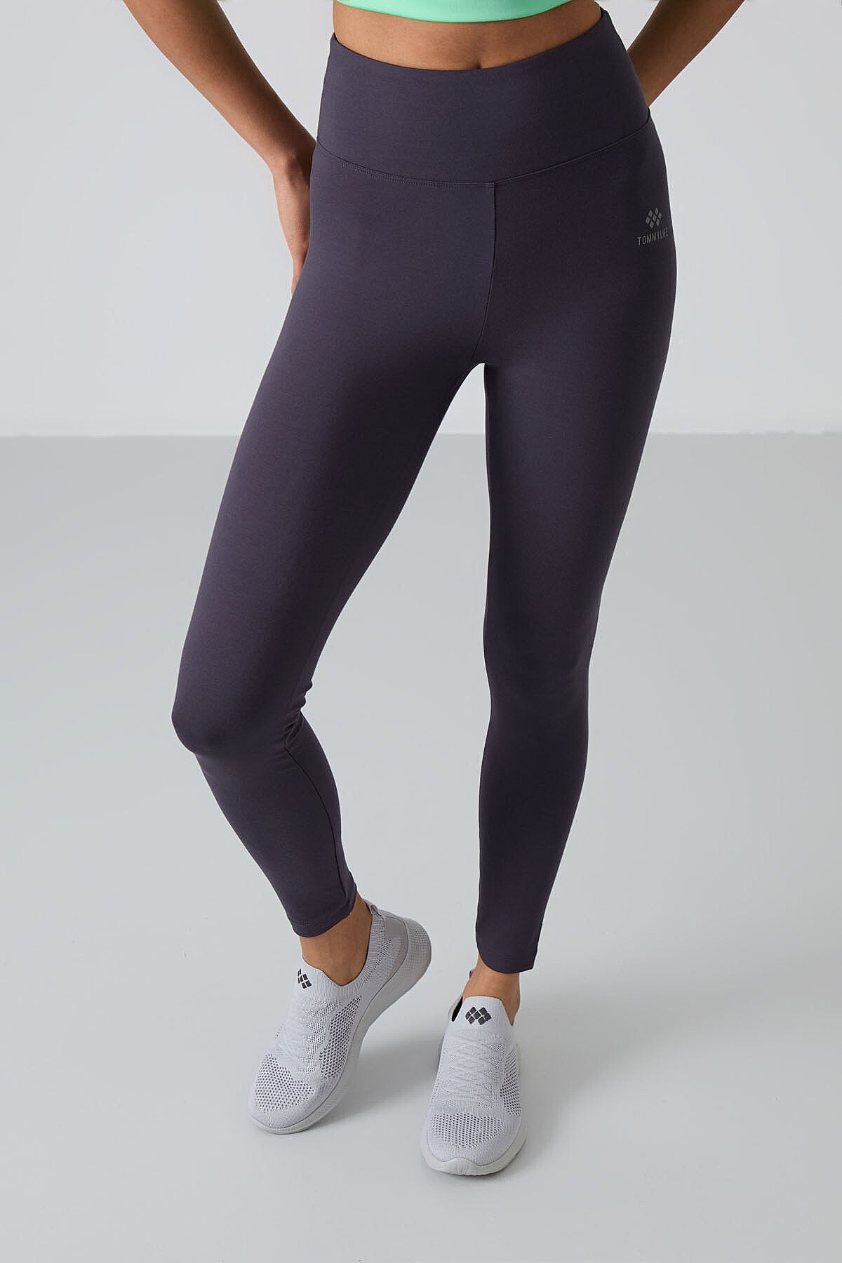 Antrasit Yüksek Bel Toparlayıcı Slim Fit Dar Paça Kadın Tayt - 94011