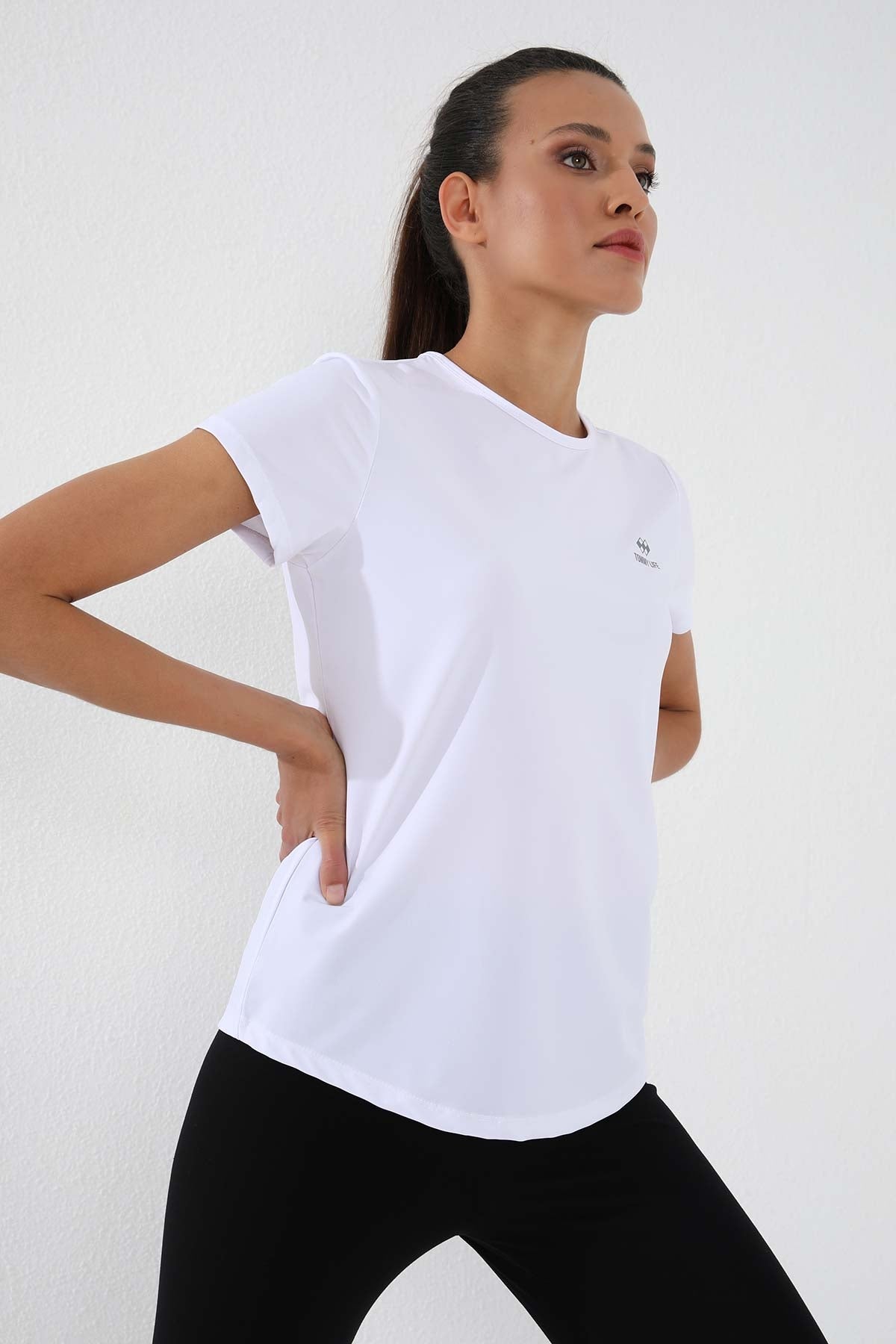 Beyaz Basic Kısa Kol Standart Kalıp O Yaka Kadın T-Shirt - 97144