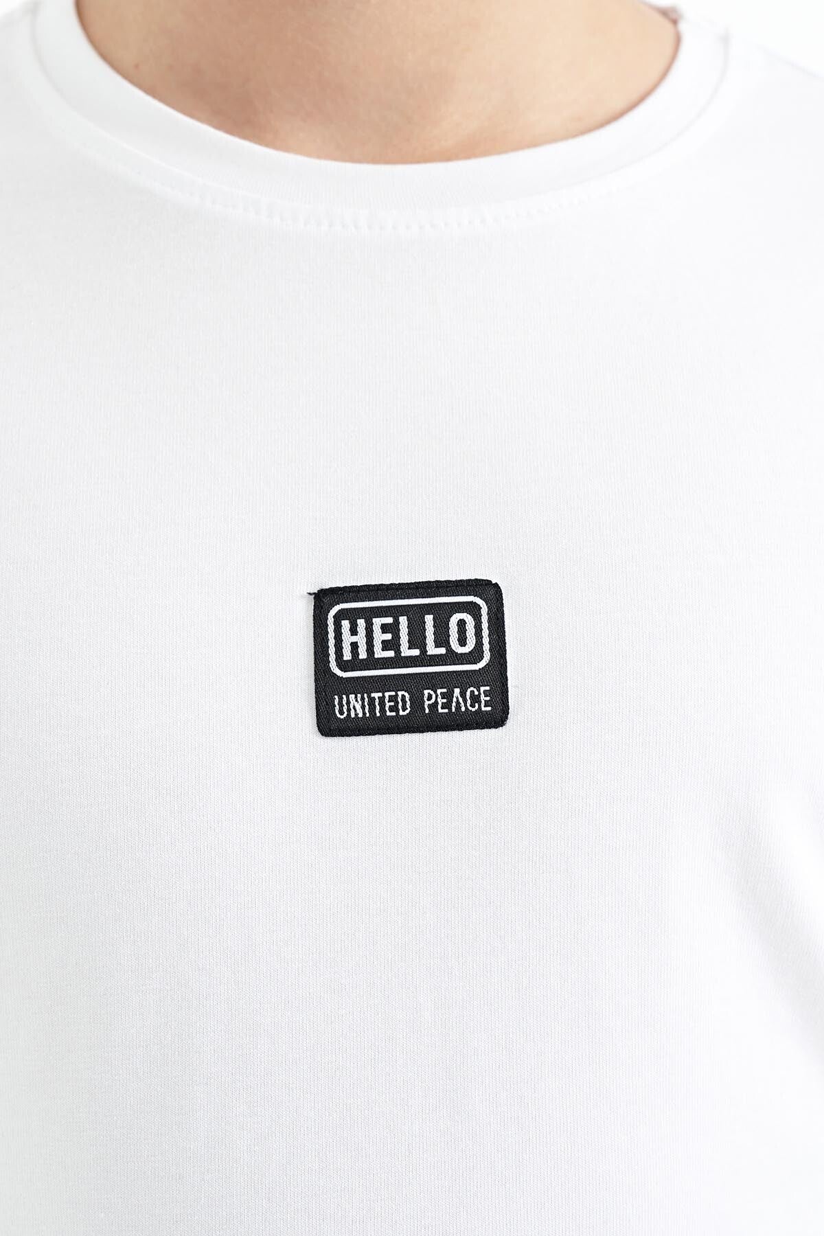 Beyaz Baskılı Standart Kalıp O Yaka Erkek Çocuk T-Shirt - 11097