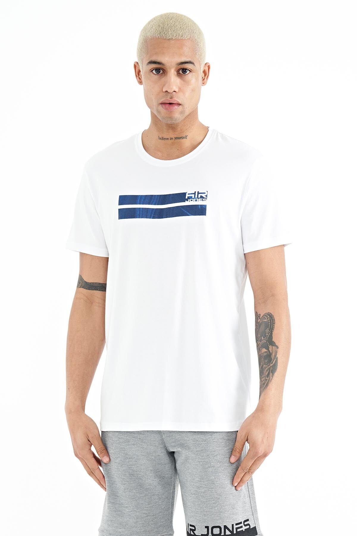 Peter Beyaz O Yaka Erkek T-Shirt - 88204