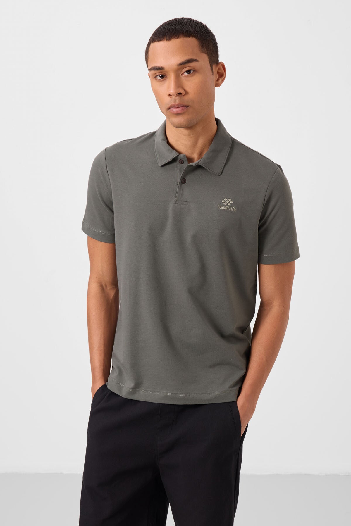 Çağla Standart Kalıp Basic Polo Yaka Erkek T-Shirt - 87748