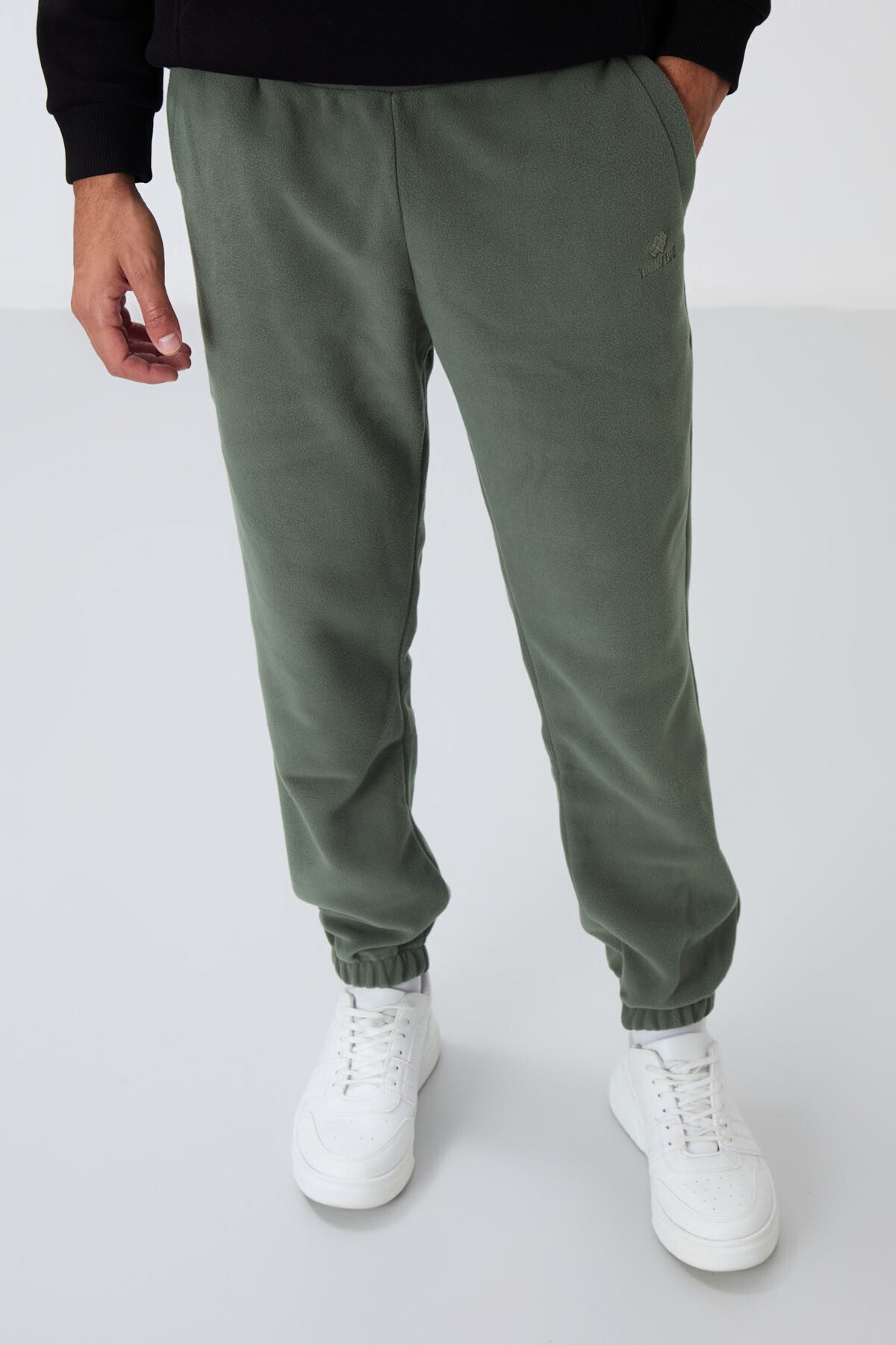 Çağla Gizli Fermuarlı Rahat Form Lastik Paça Polar Erkek Eşofman Alt - 84866