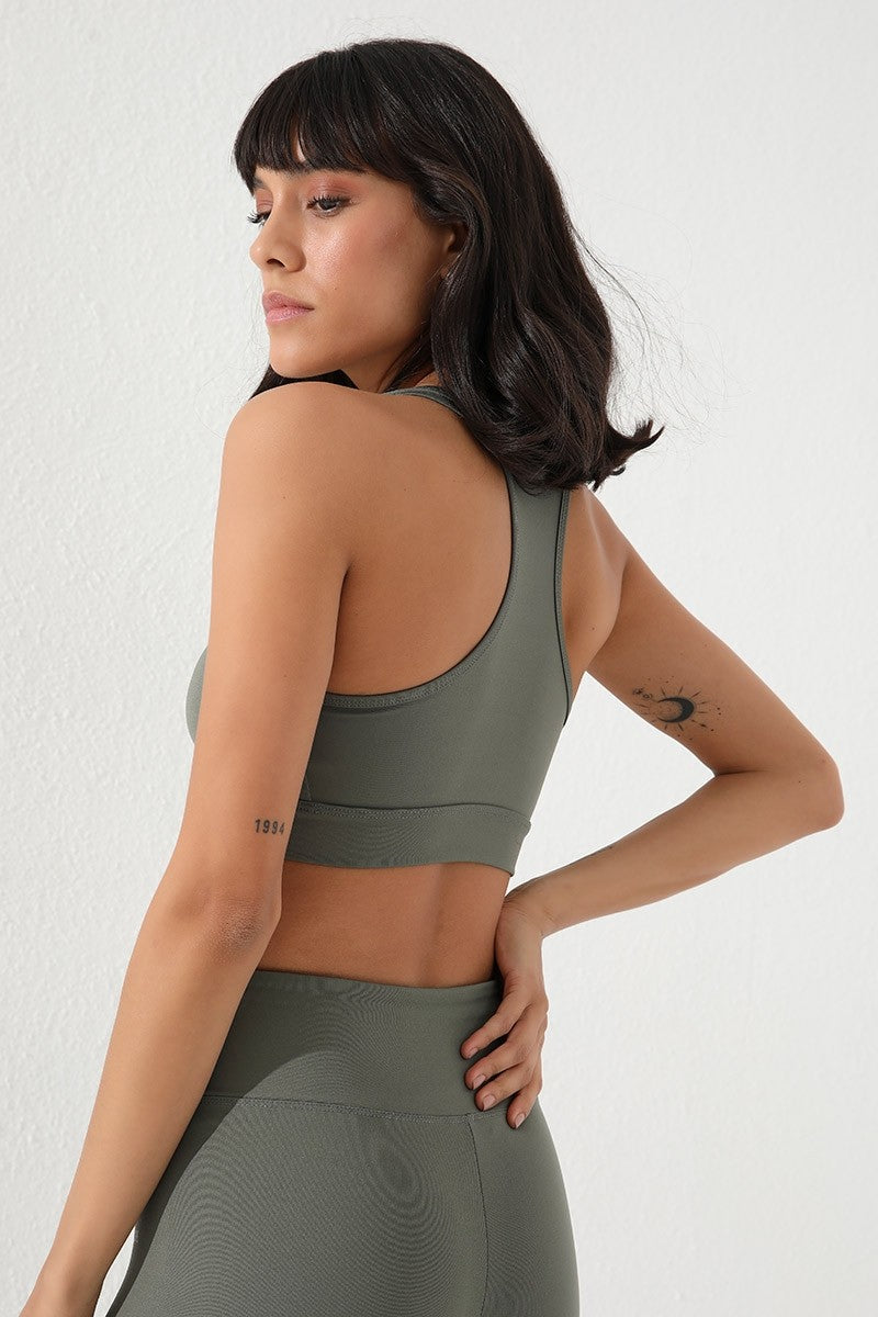 Çağla Sırt Detaylı Dar Kalıp U Yaka Kadın Spor Büstiyer - 97120