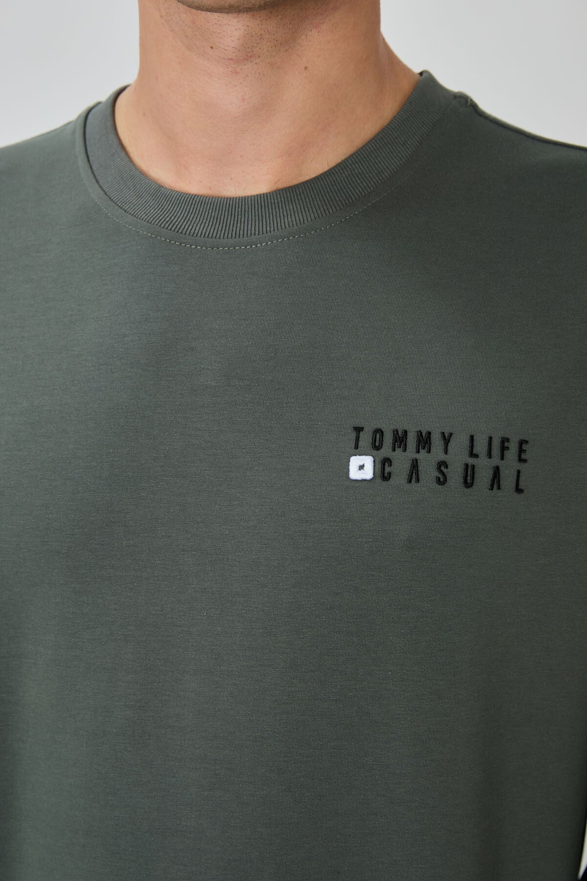 Çağla - Siyah Casual O Yaka Lastik Paça Pamuklu Erkek Oversize Eşofman Takımı - 85120