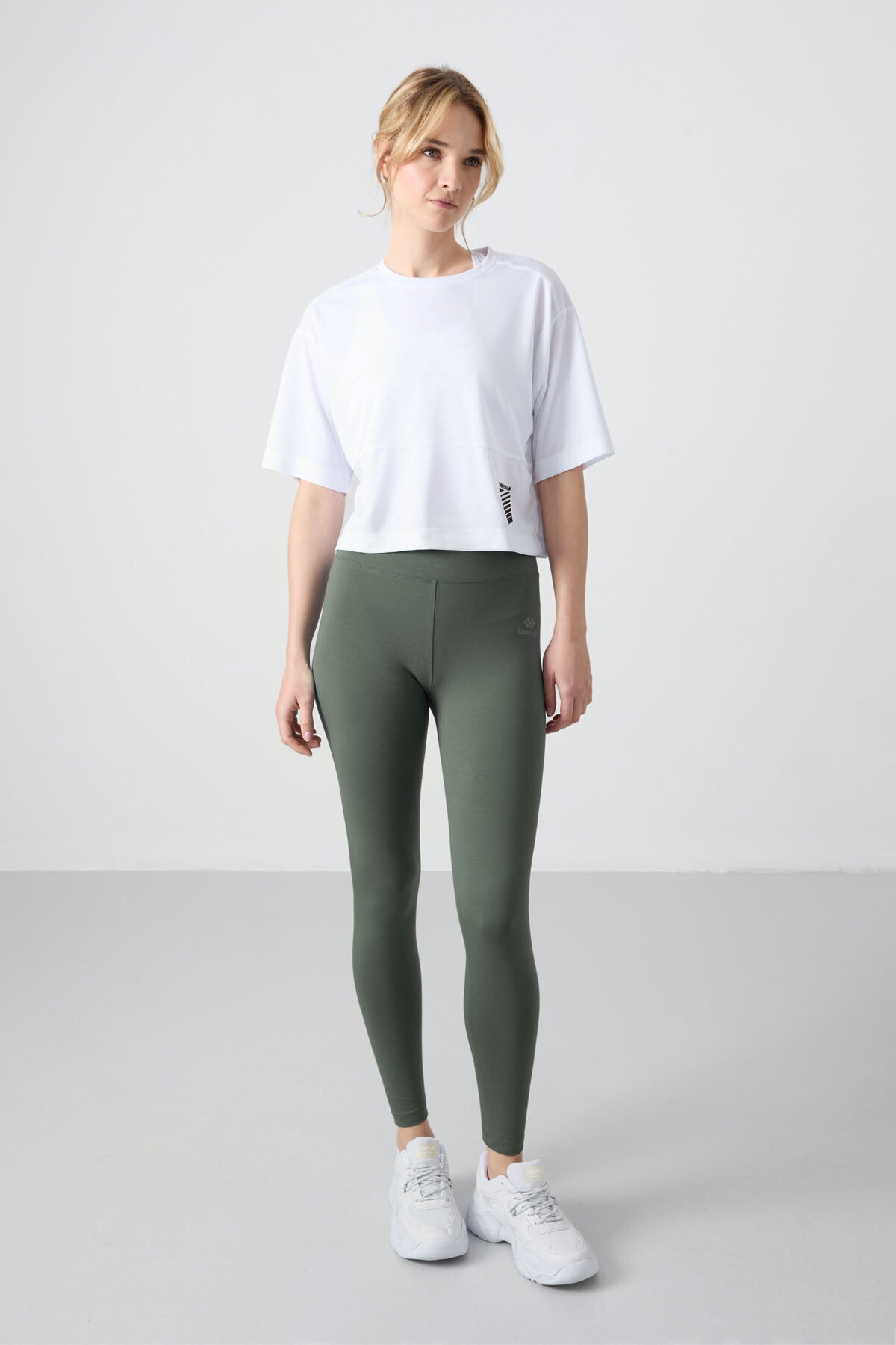 Çağla Yüksek Bel Toparlayıcı Slim Fit Dar Paça Kadın Tayt - 94011