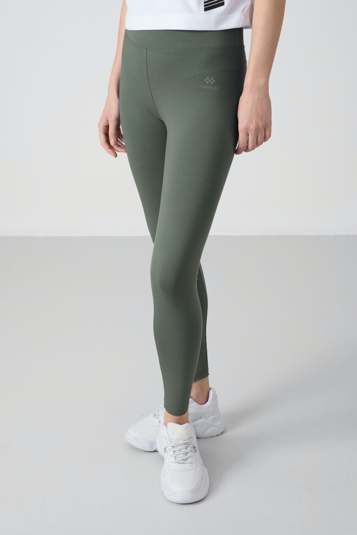 Çağla Yüksek Bel Toparlayıcı Slim Fit Dar Paça Kadın Tayt - 94011