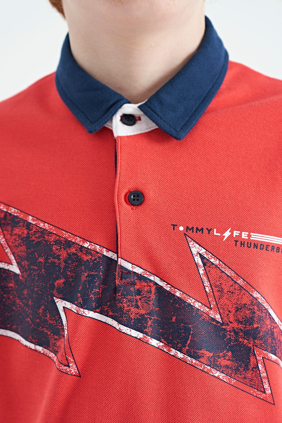 Coral Baskı Detaylı Standart Kalıp Polo Yaka Erkek Çocuk T-Shirt - 11154