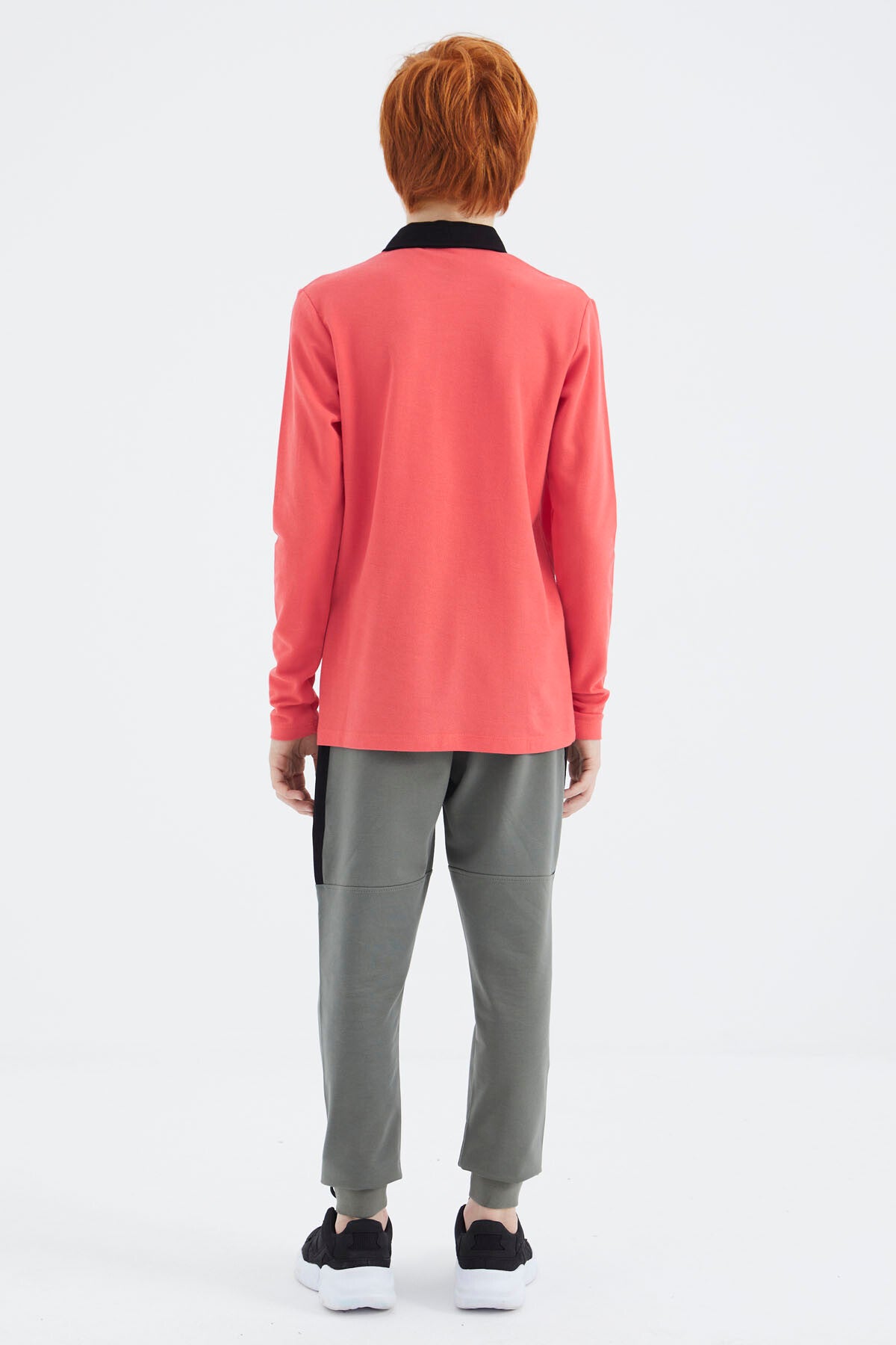 Coral Polo Yaka Basic Erkek Çocuk T-Shirt - 11171