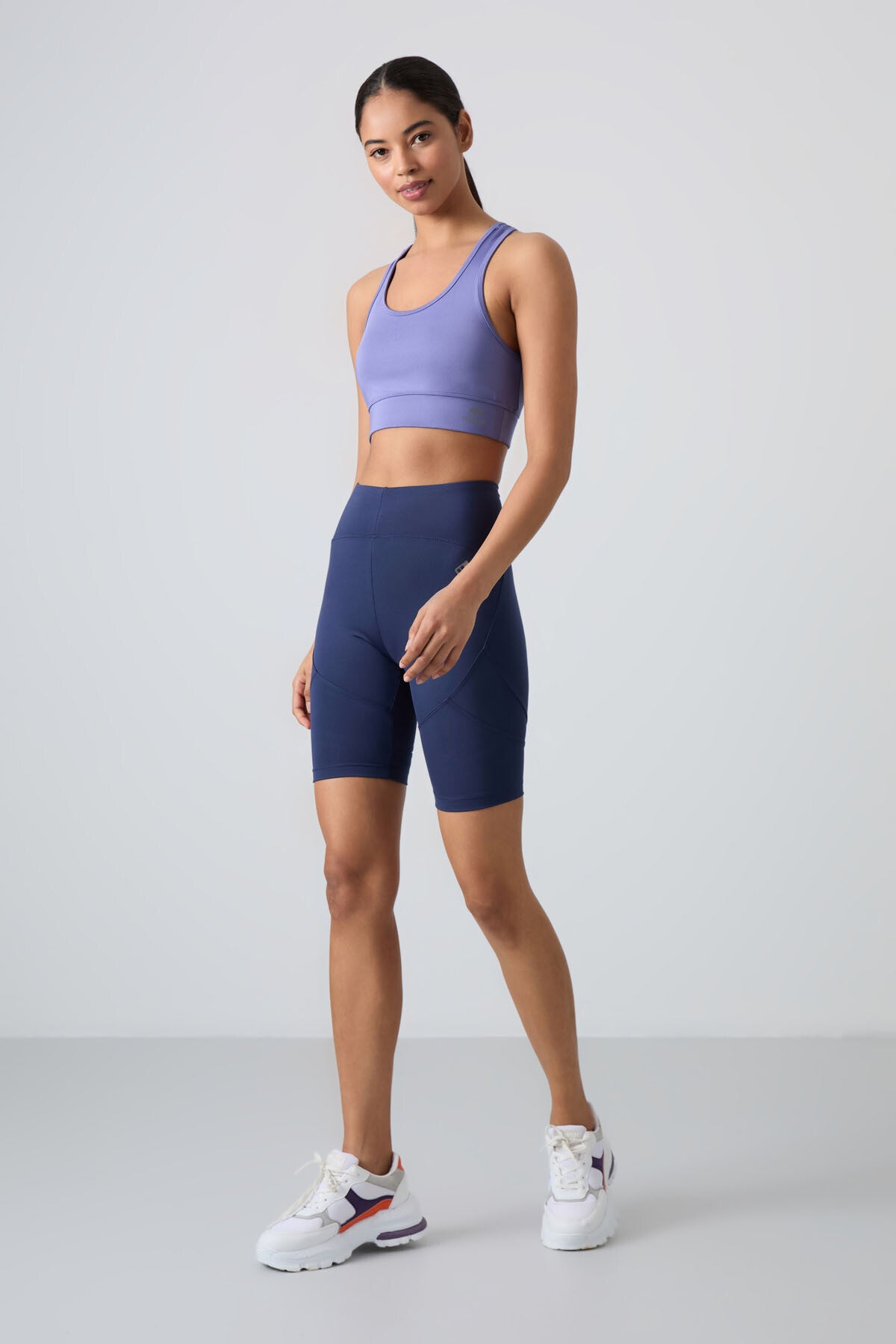 Eflatun Sırt Detaylı Dar Kalıp U Yaka Kadın Spor Büstiyer - 97120