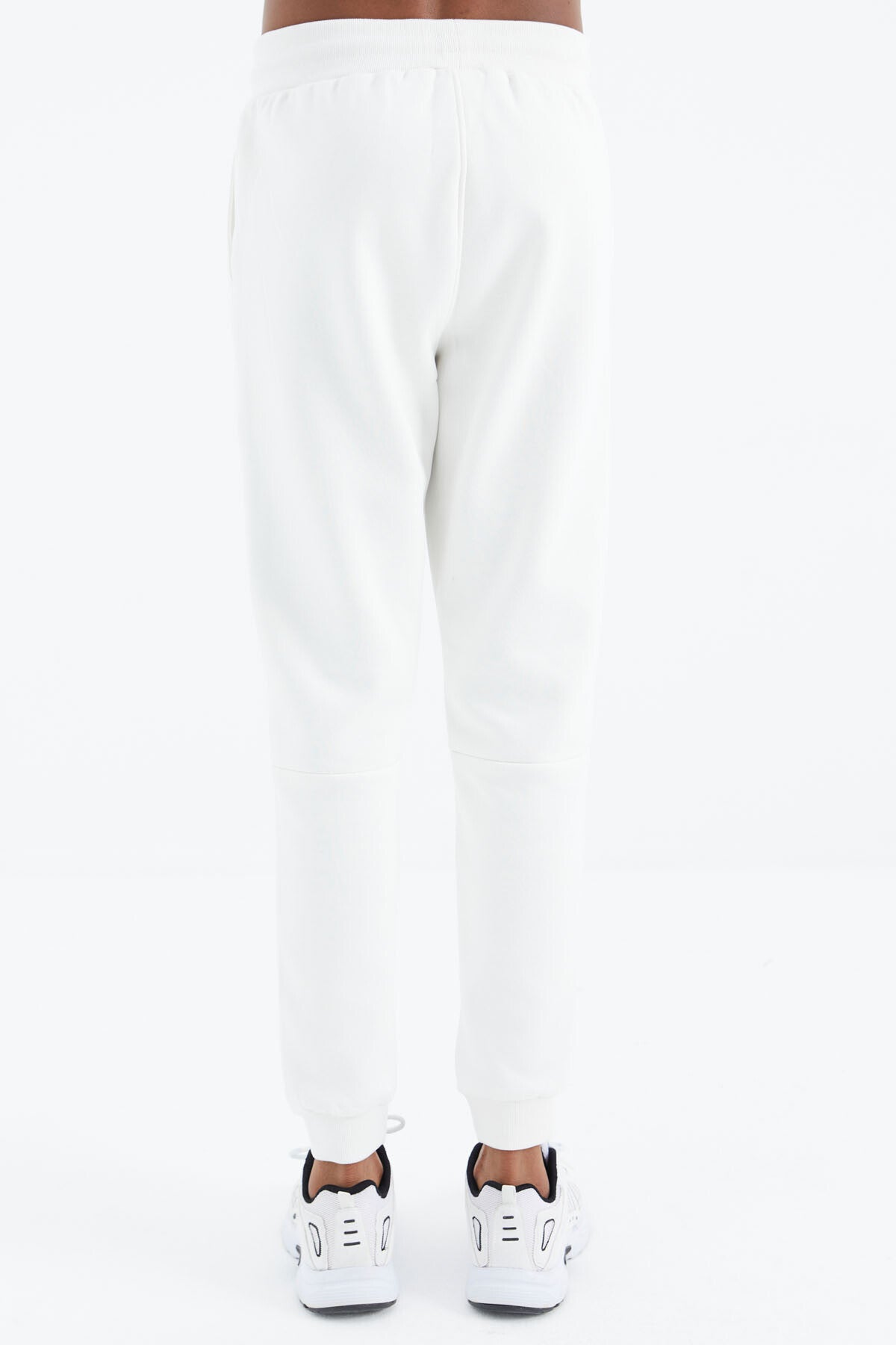 Ekru Bağcıklı Şerit Detaylı Rahat Kalıp Erkek Eşofman Alt - 82106