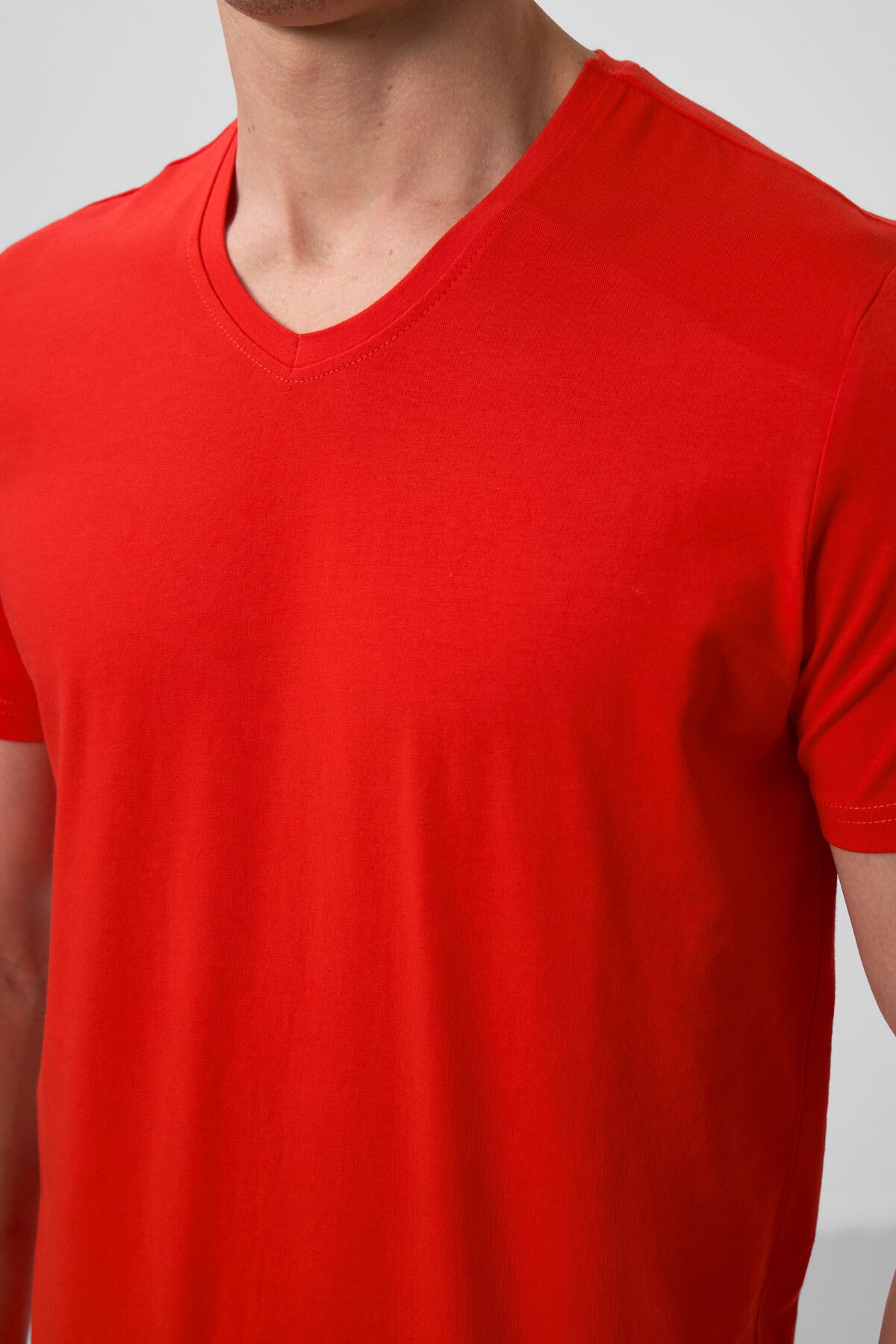 Fiesta Basic Kısa Kol Standart Kalıp V Yaka Erkek T-Shirt - 87912