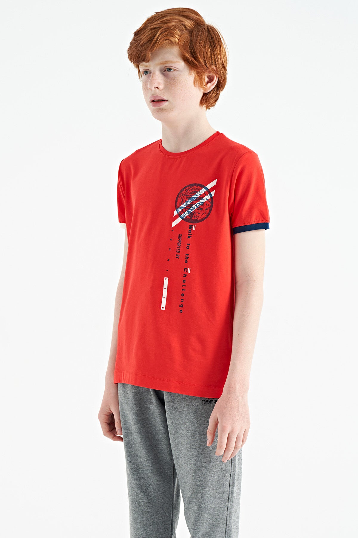 Fiesta Baskı Detaylı O Yaka Standart Kalıp Erkek Çocuk T-Shirt - 11131