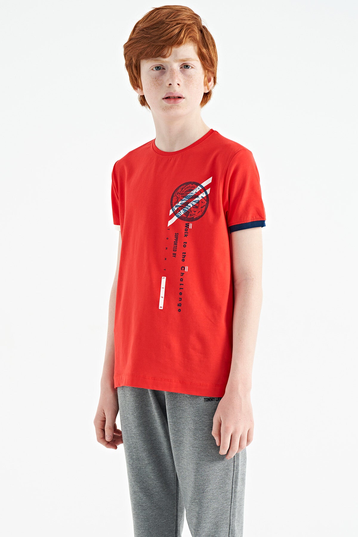 Fiesta Baskı Detaylı O Yaka Standart Kalıp Erkek Çocuk T-Shirt - 11131
