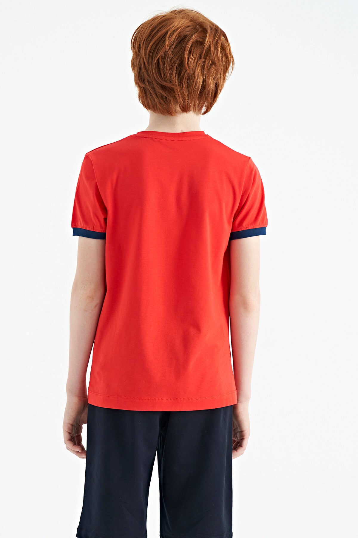 Fiesta Minimal Yazı Baskılı Standart Kalıp O Yaka Erkek Çocuk T-Shirt - 11132