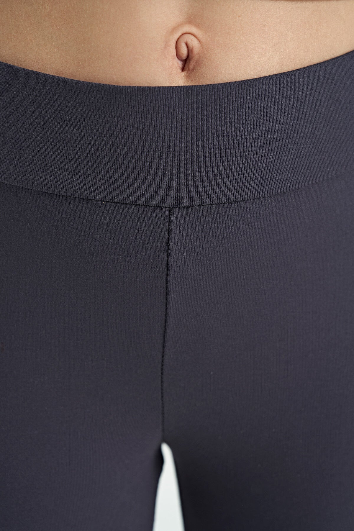 Gri Melanj - Antrasit Yazı Baskılı Oversize Kız Çocuk Crop Tayt Takım - 75133