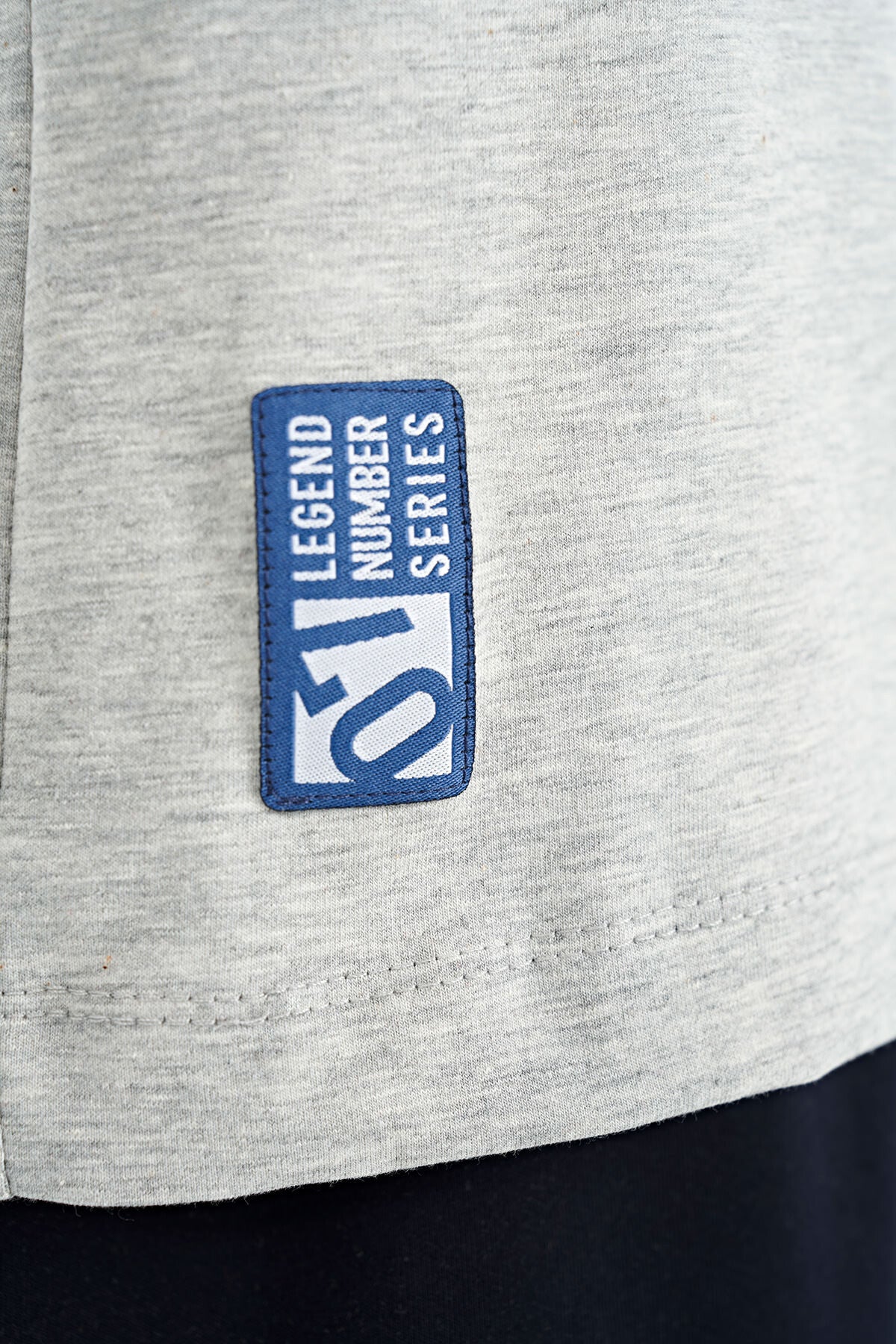 Gri Melanj Baskı Detaylı Standart Kalıp O Yaka Erkek Çocuk T-Shirt - 11133