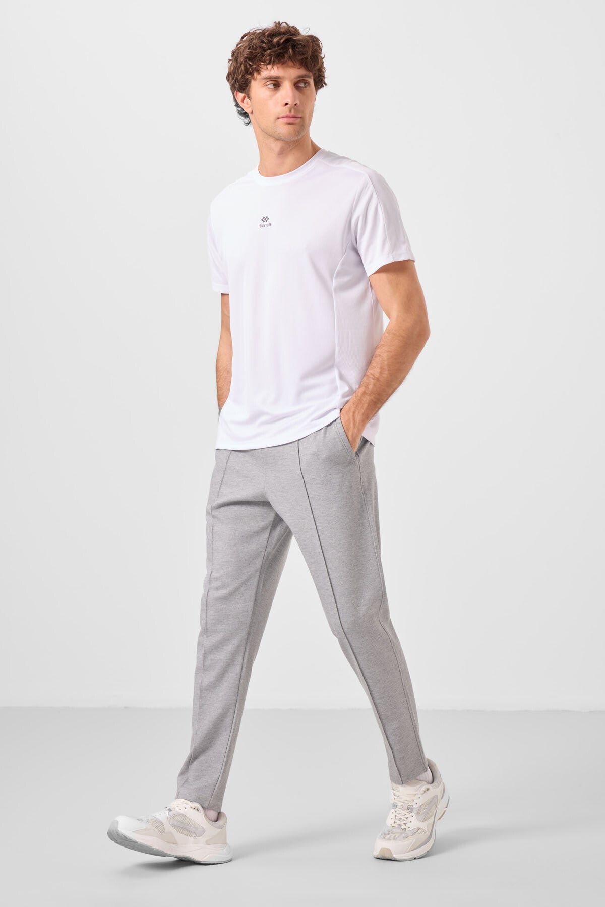 Gri Melanj Jogger Erkek Eşofman Altı - 82114
