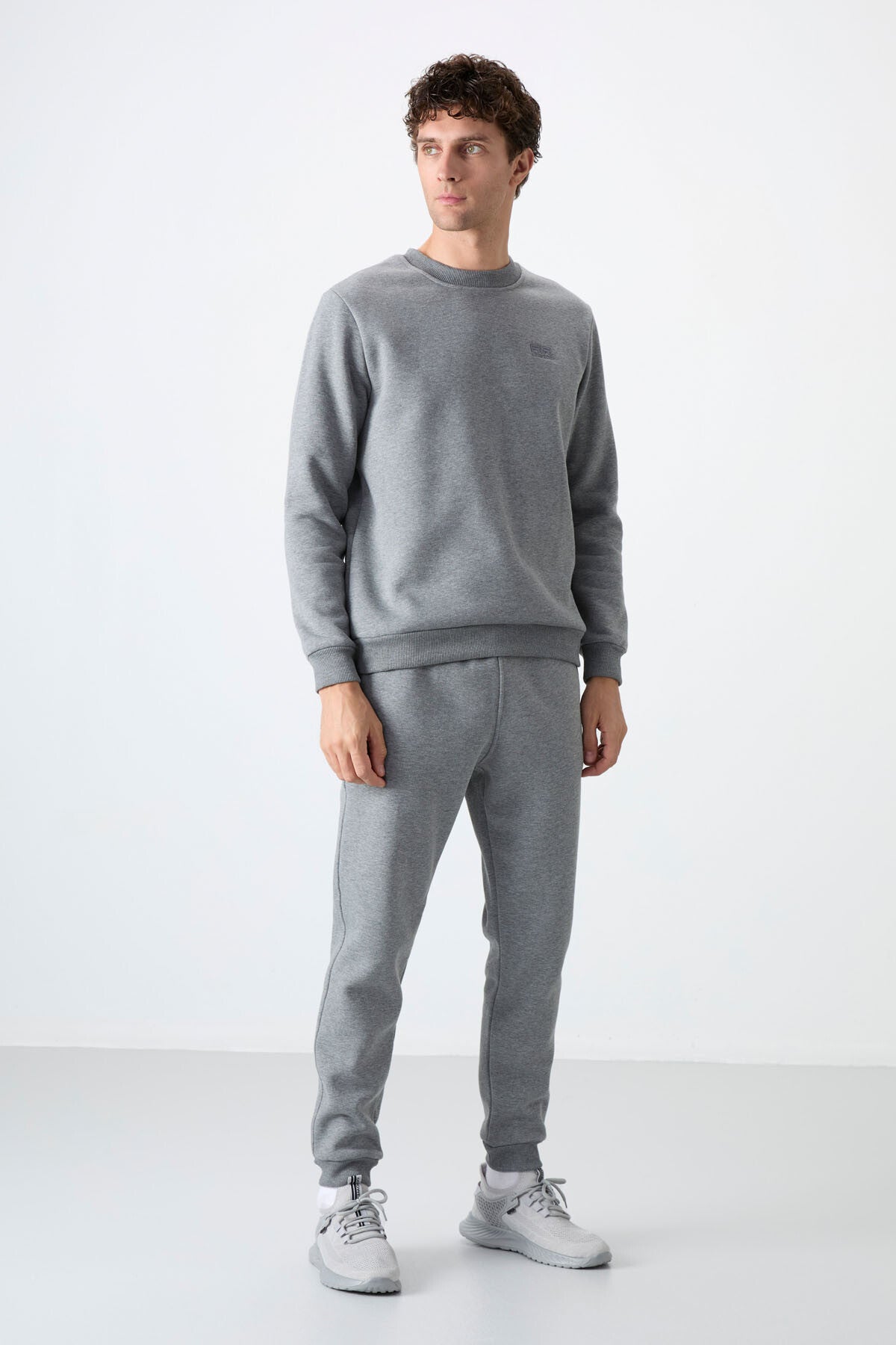 Andy Gri Melanj Şardonlu Erkek Eşofman Takım - 85190