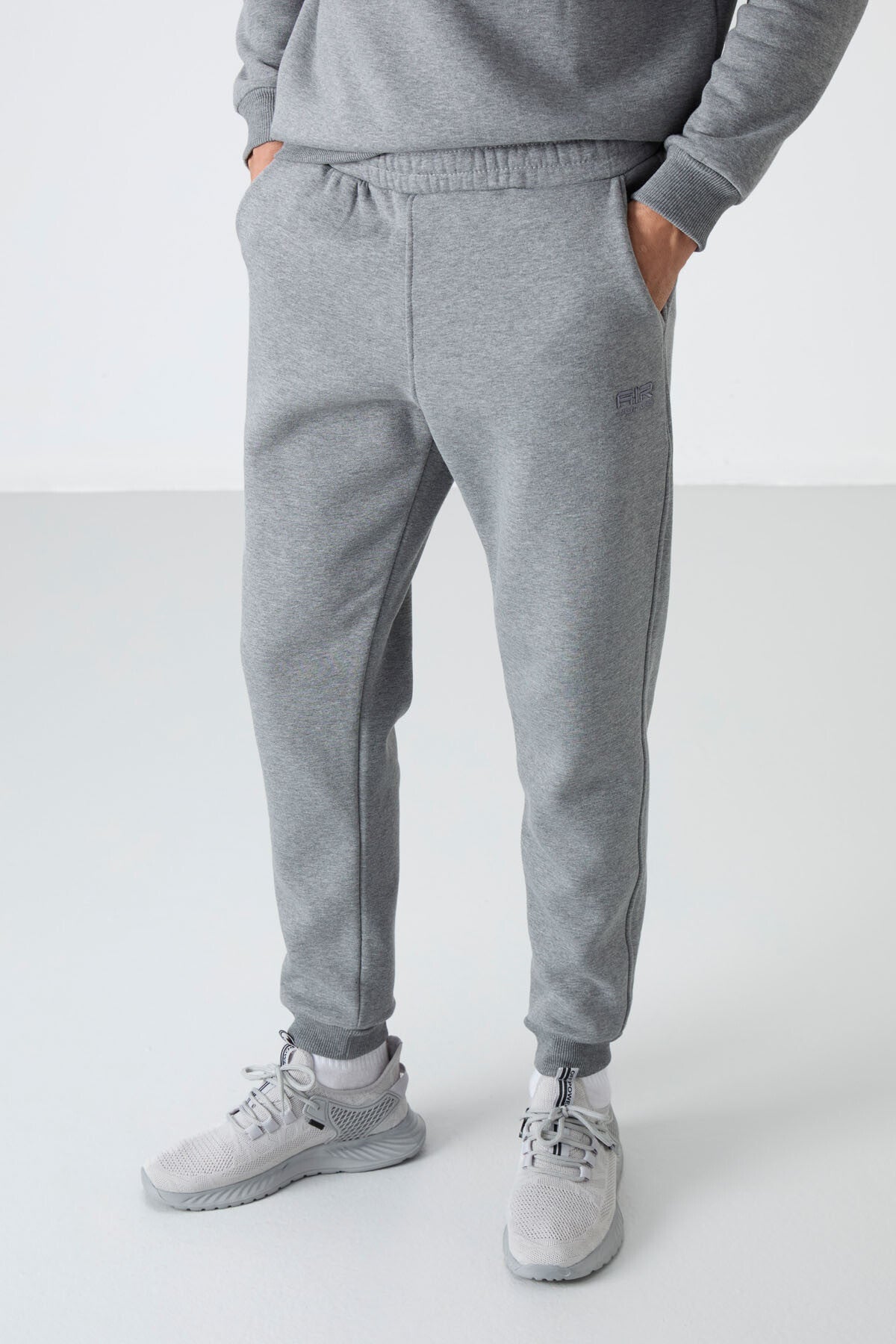 Andy Gri Melanj Şardonlu Erkek Eşofman Takım - 85190