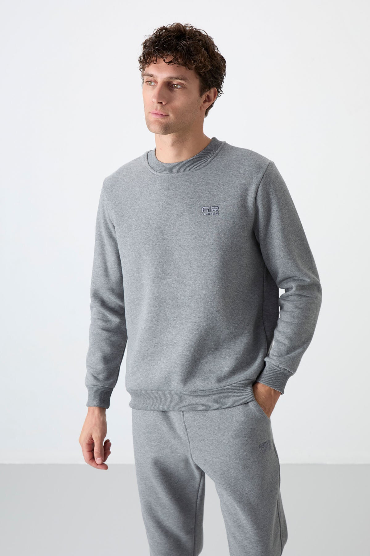 Andy Gri Melanj Şardonlu Erkek Eşofman Takım - 85190