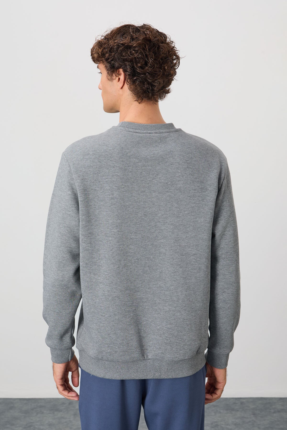 Omar Gri Melanj Şardonlu Erkek Sweatshirt - 88137