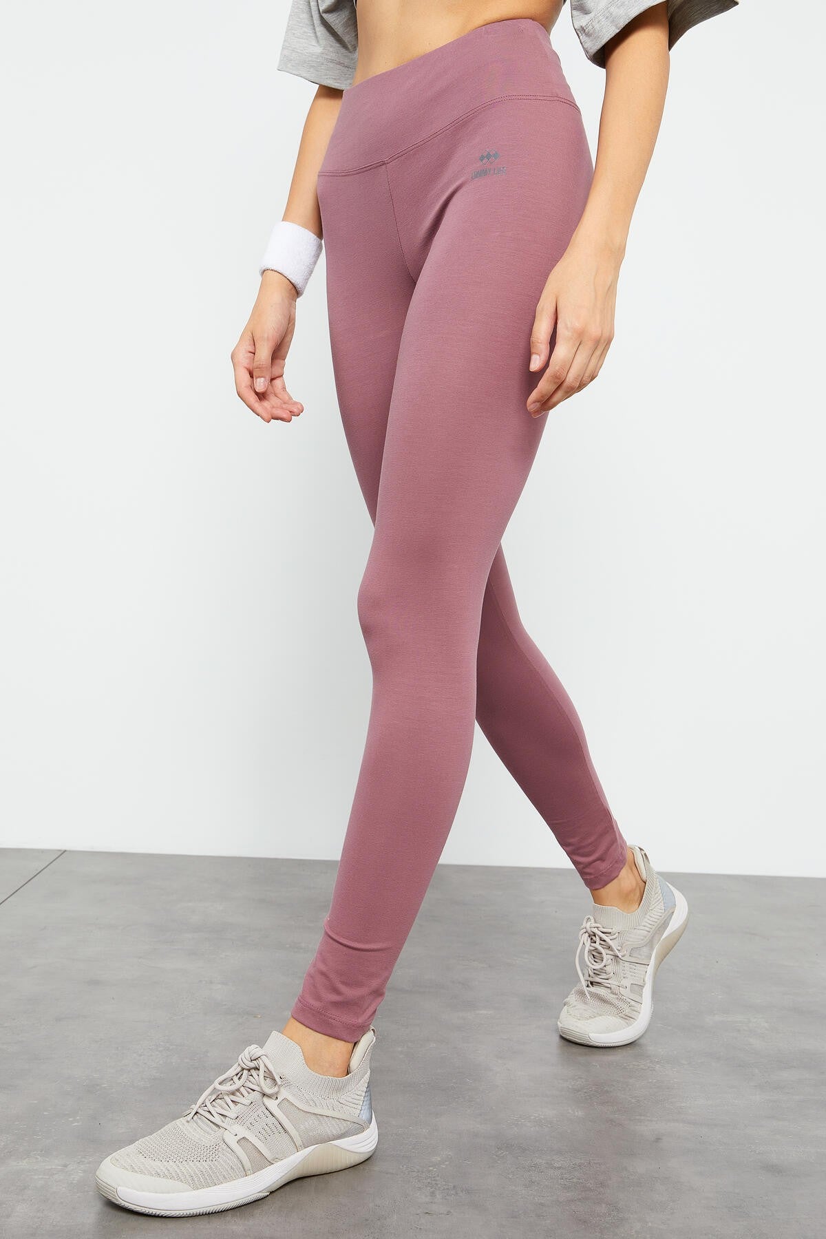 Gül Kurusu Yüksek Bel Toparlayıcı Slim Fit Dar Paça Kadın Tayt - 94011