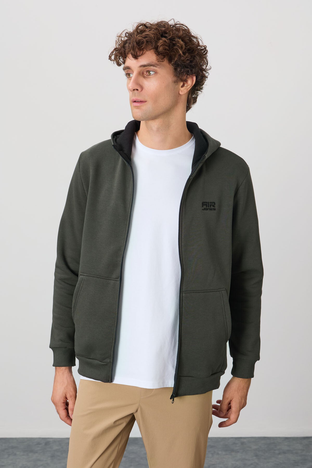 Hector Haki Şardonlu Erkek Sweatshirt - 88139