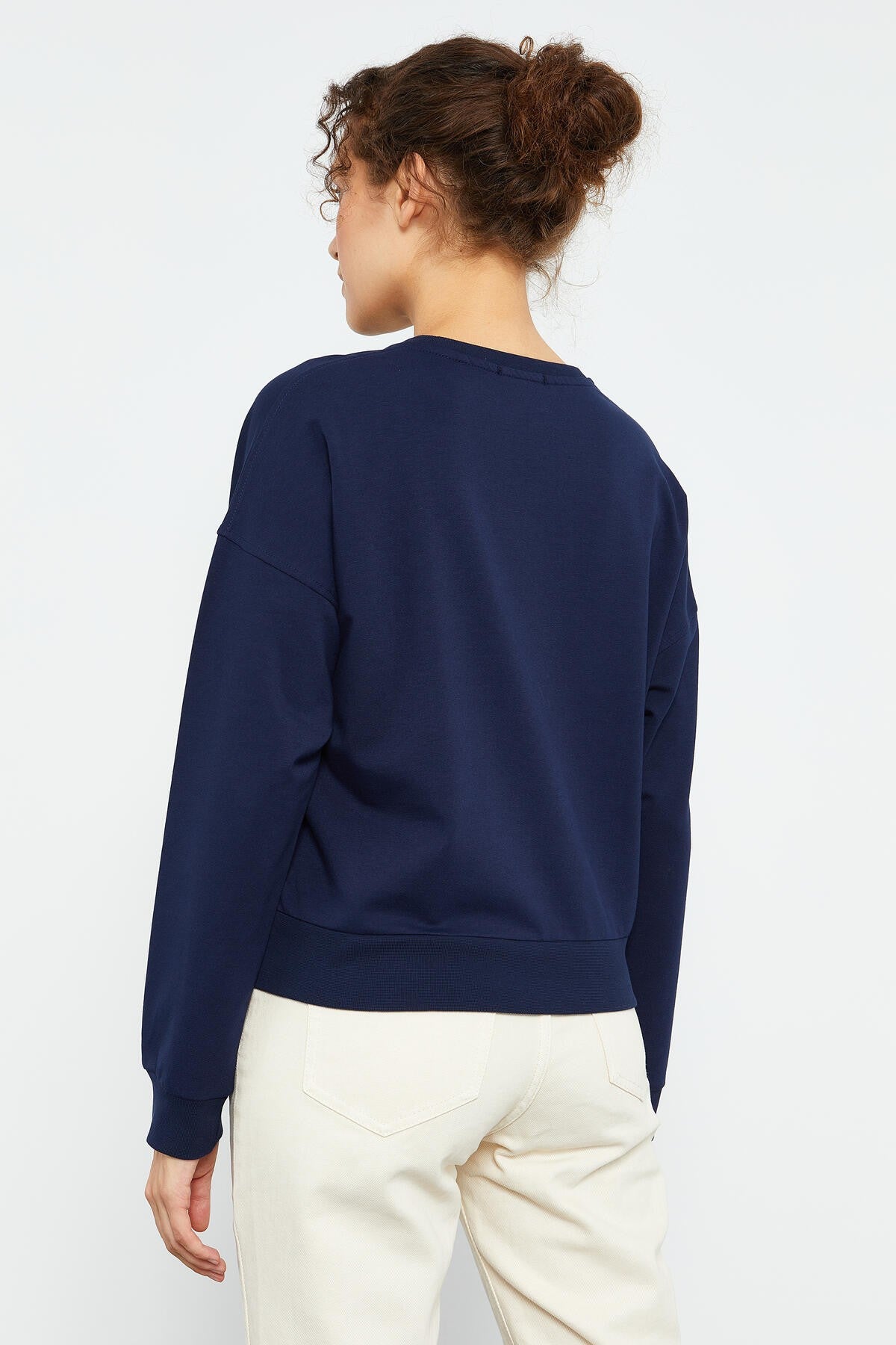İndigo Basic Rahat Form O Yaka Kadın Sweatshirt - 97114