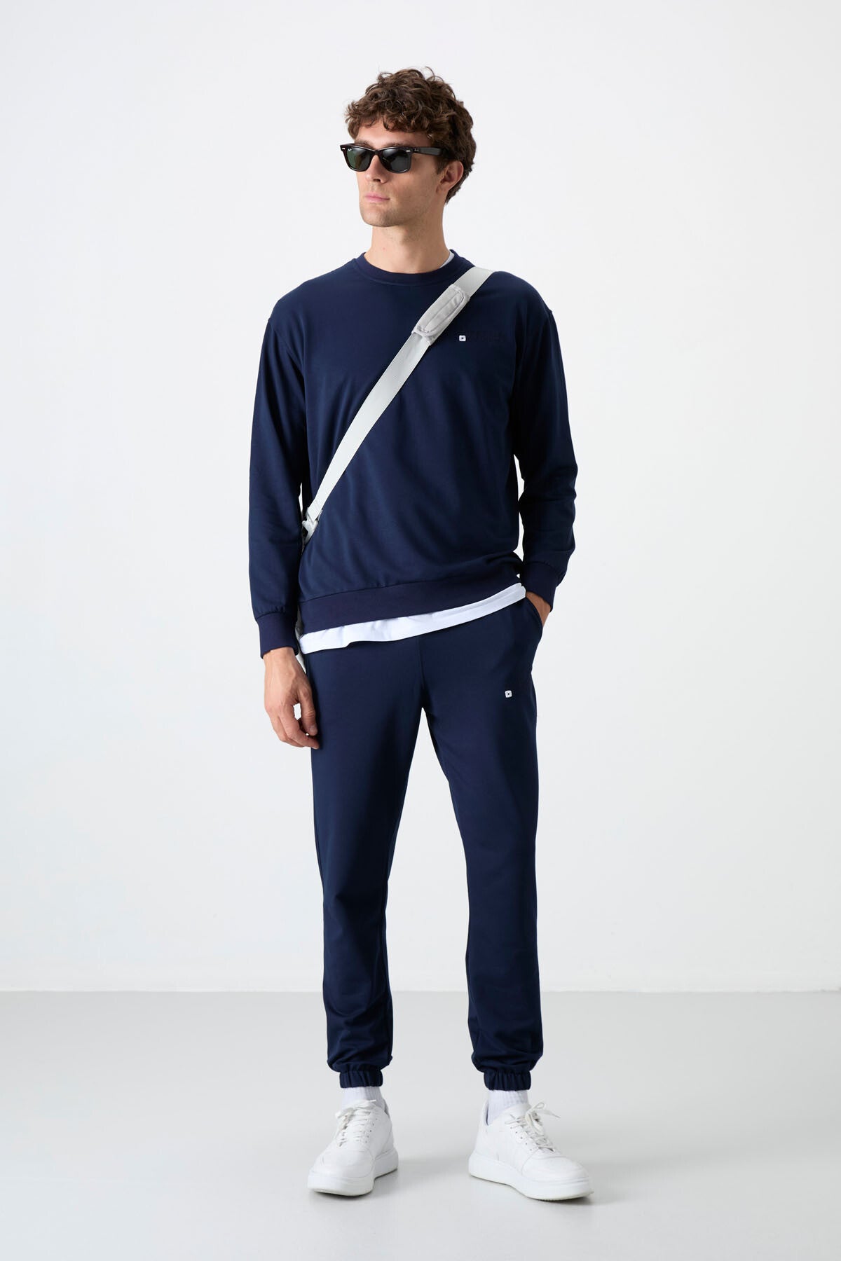 İndigo Casual O Yaka Lastik Paça Pamuklu Erkek Oversize Eşofman Takımı - 85120