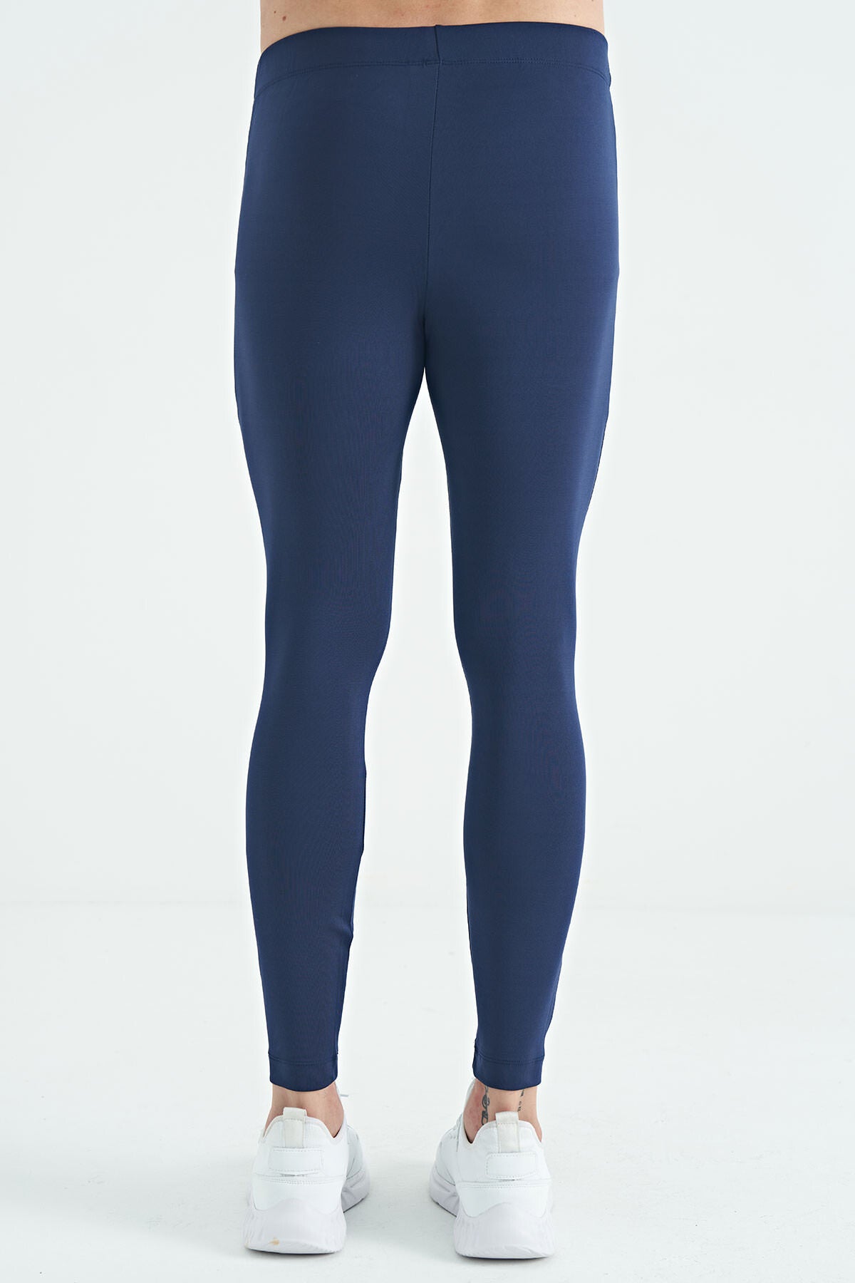 İndigo Logo Baskılı Yüksek Bel Slim Fit Aktif Spor Erkek Tayt - 84989