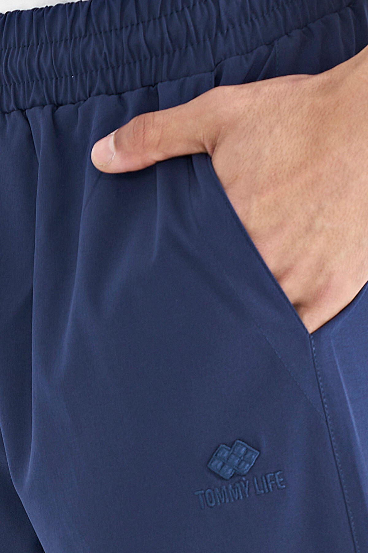 İndigo Yan Cep Detaylı Lastikli Erkek Şort - 81238