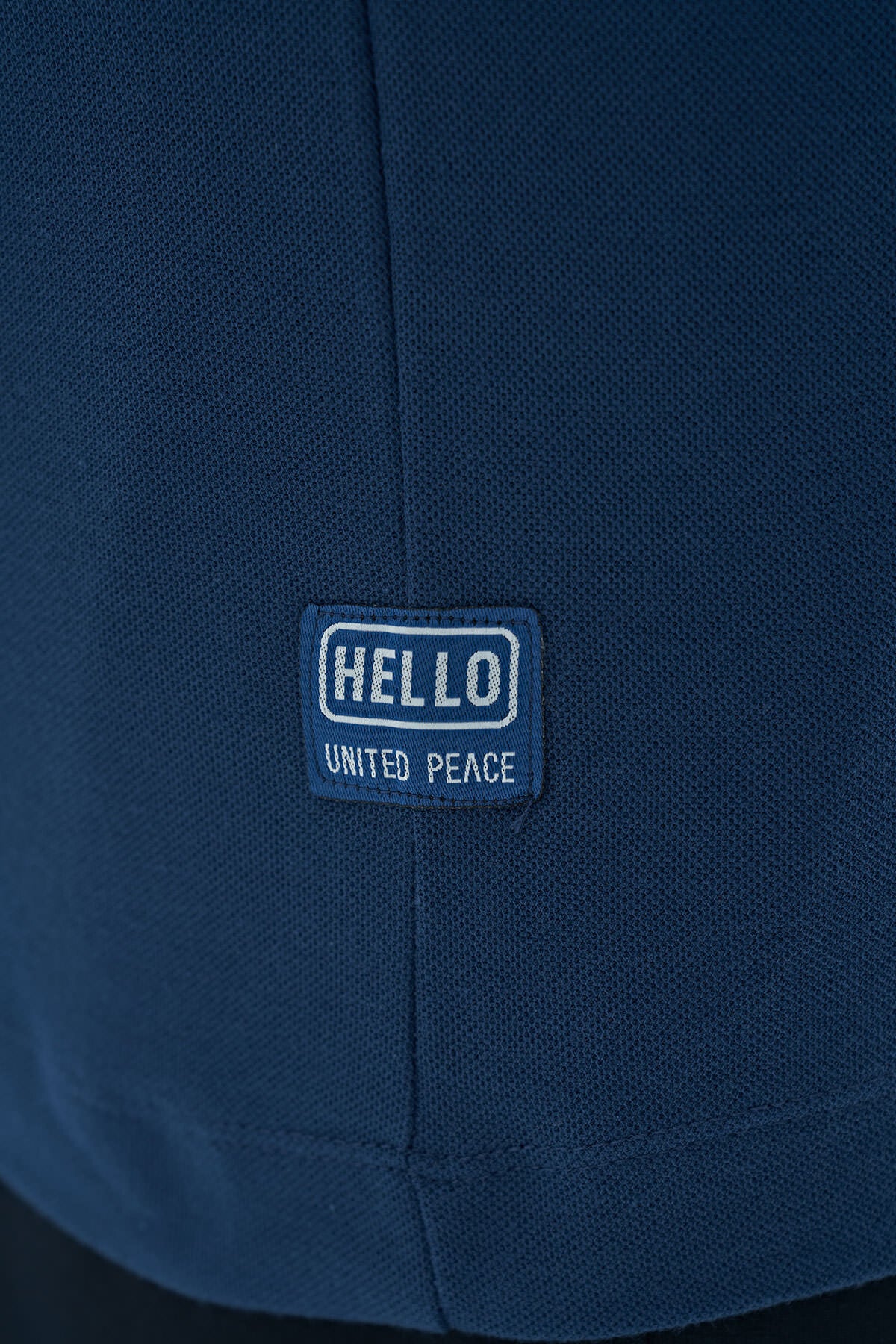 İndigo Yazı Nakışlı Baskı Detaylı Standart Kalıp Polo Yaka Erkek T-Shirt - 88239