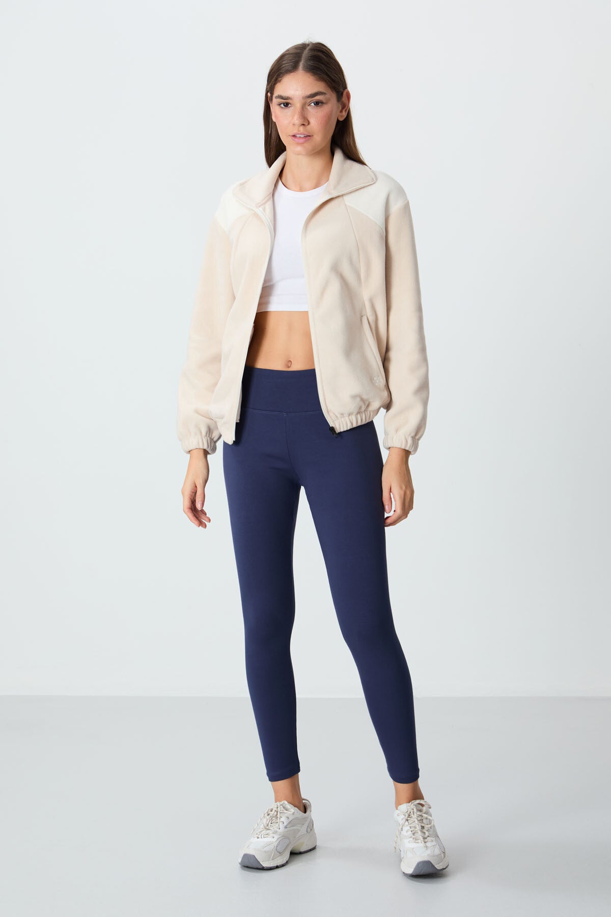 İndigo Yüksek Bel Termal Slim Fit Dar Paça Kadın Tayt - 94577