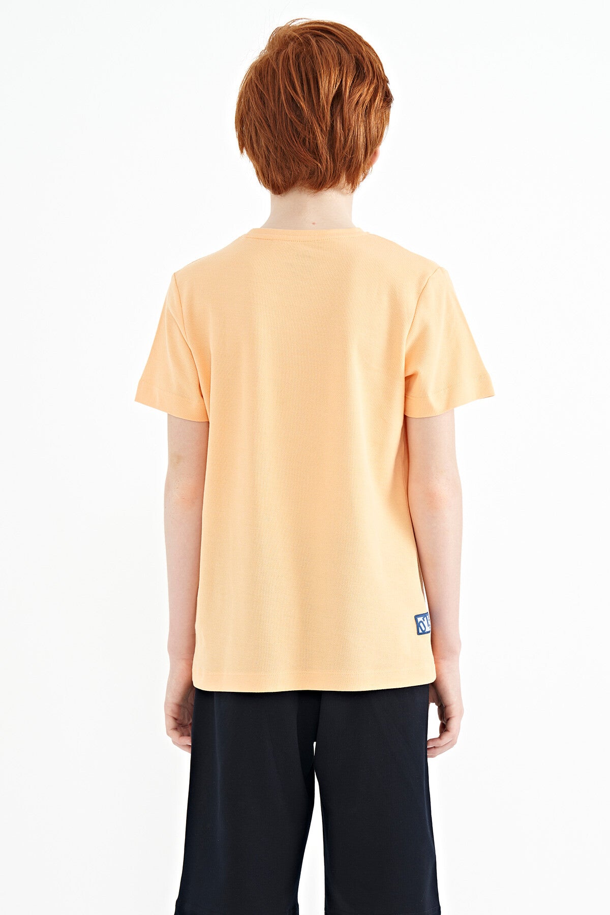 Kavun içi Cep Detaylı O Yaka Standart Kalıp Erkek Çocuk T-Shirt - 11120