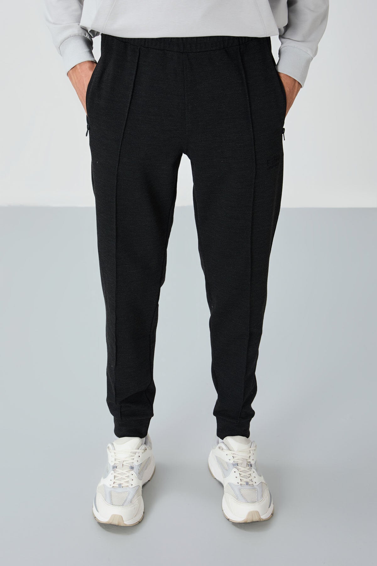 Kırçıllı Siyah Jogger Erkek Eşofman Altı - 82113