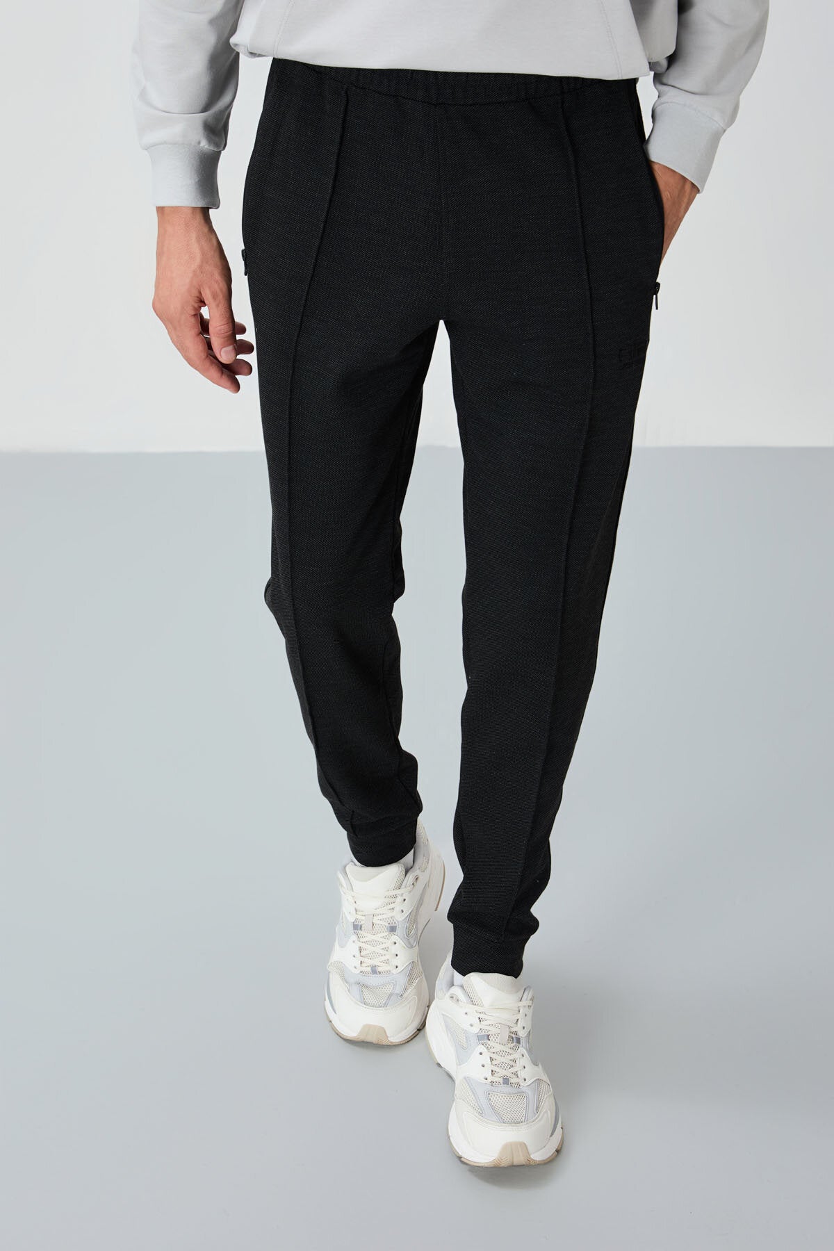 Kırçıllı Siyah Jogger Erkek Eşofman Altı - 82113