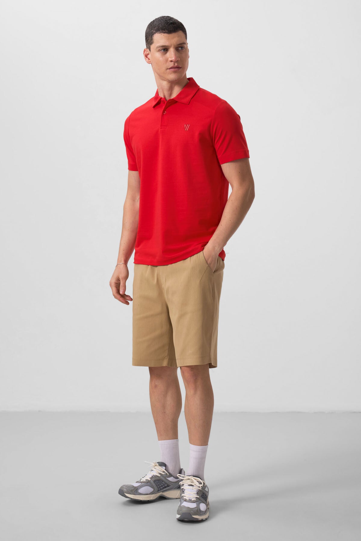 Kırmızı Standart Kalıp Basic Polo Yaka Erkek T-Shirt - 87768