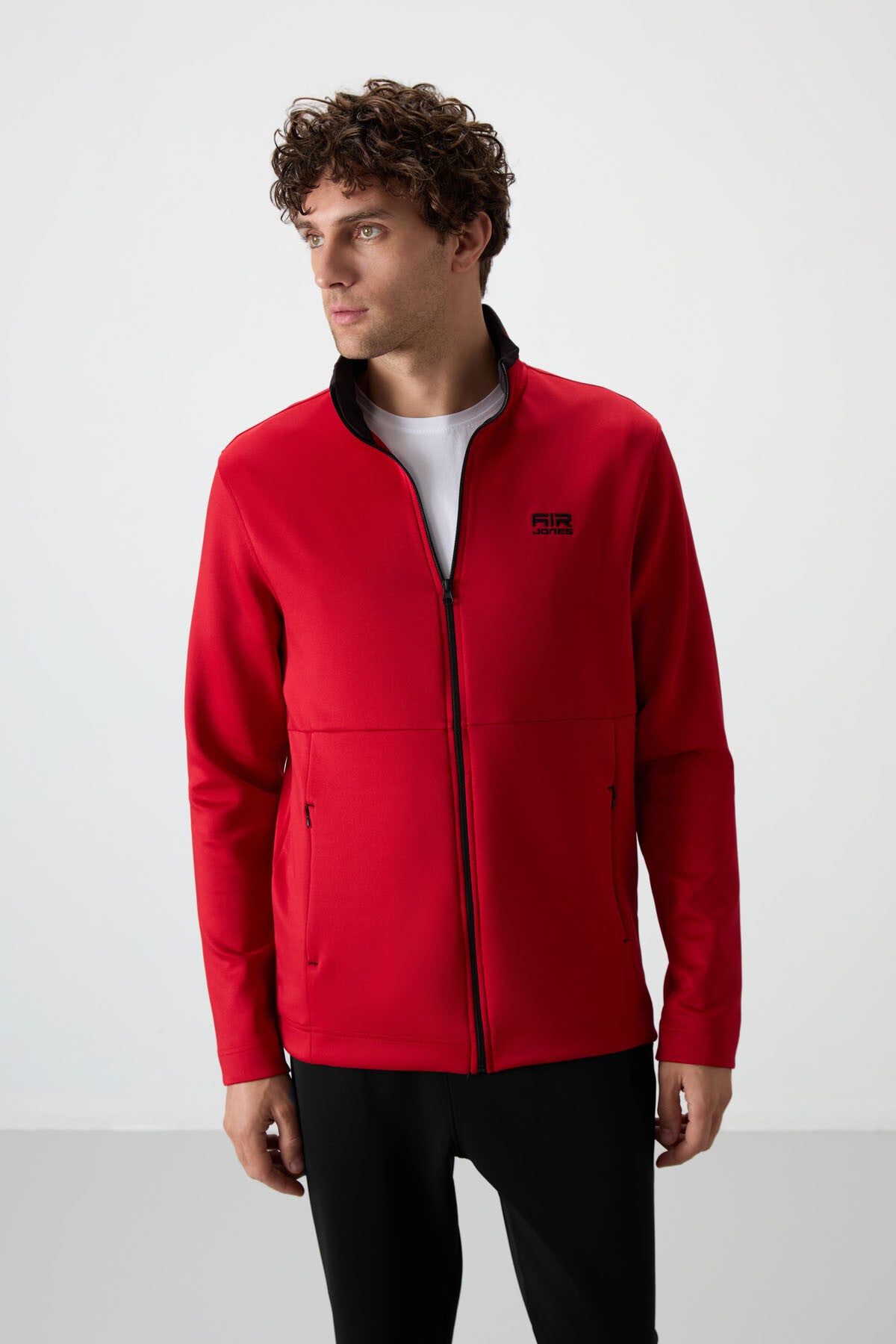 Bran Kırmızı - Siyah Scuba Kumaş Erkek Eşofman Takım - 85199