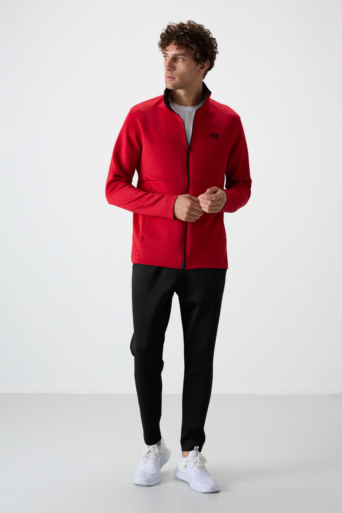 Bran Kırmızı - Siyah Scuba Kumaş Erkek Eşofman Takım - 85199