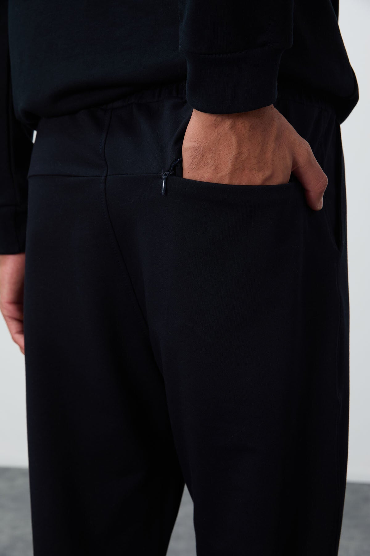 Lacivert Bağcıklı Cepli Standart Kalıp Klasik Paça Erkek Eşofman Alt - 84682