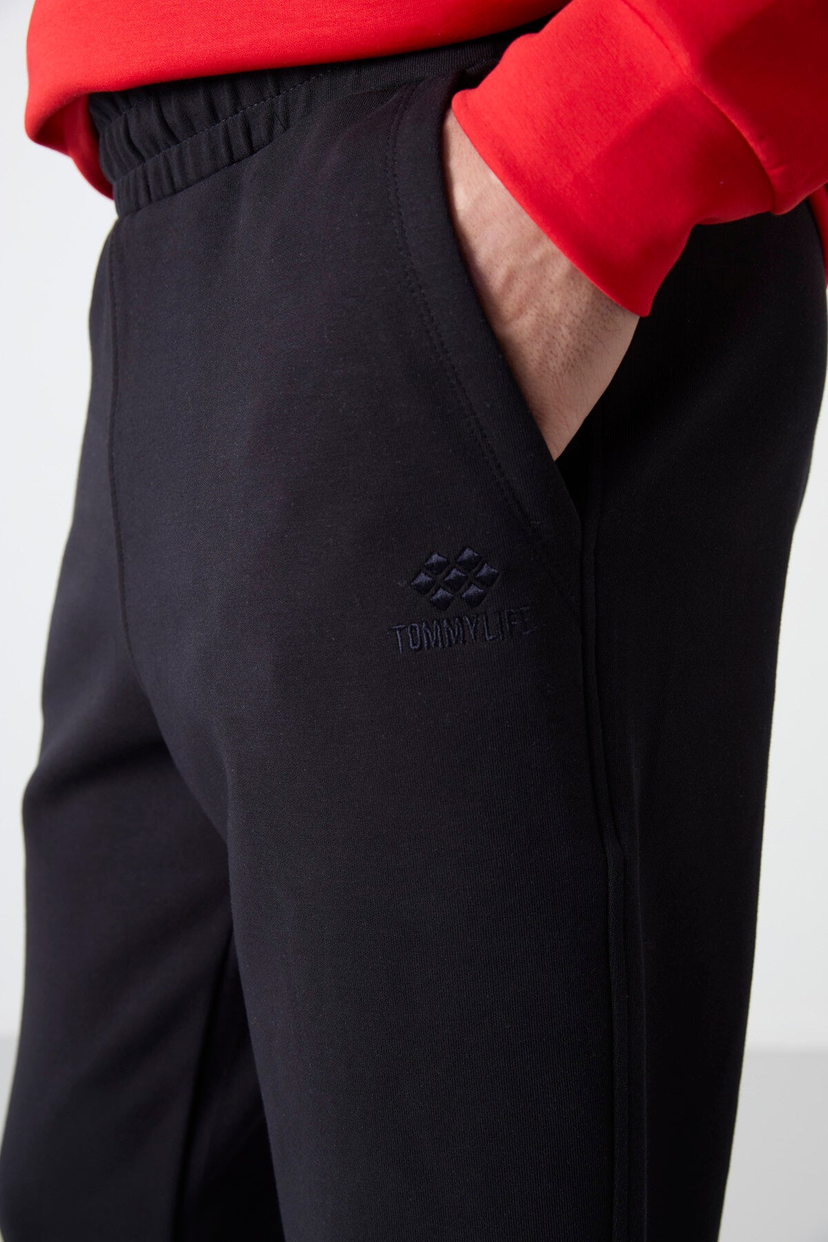 Lacivert Bağcıklı Dar Paça Erkek Eşofman Alt - 84999