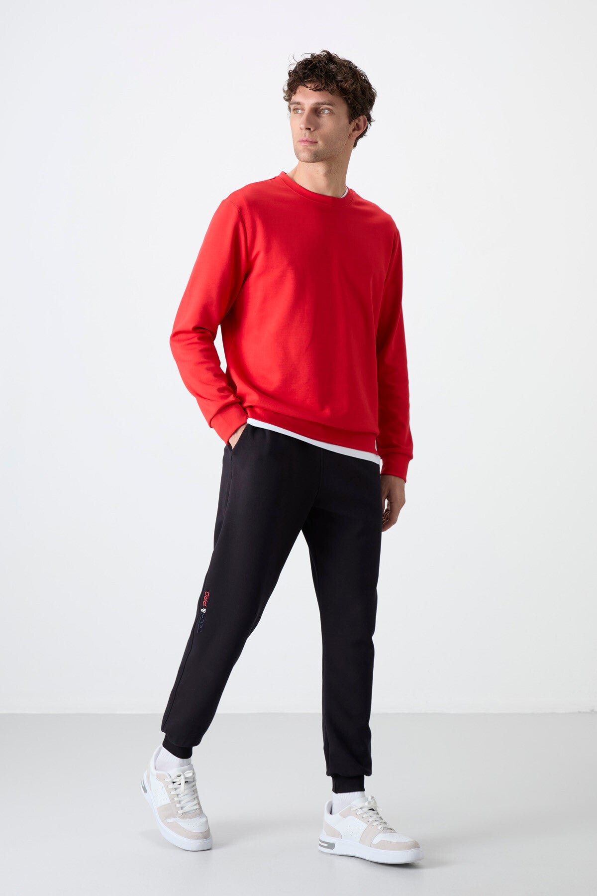 Lacivert Bağcıklı Dar Paça Erkek Eşofman Alt - 84999