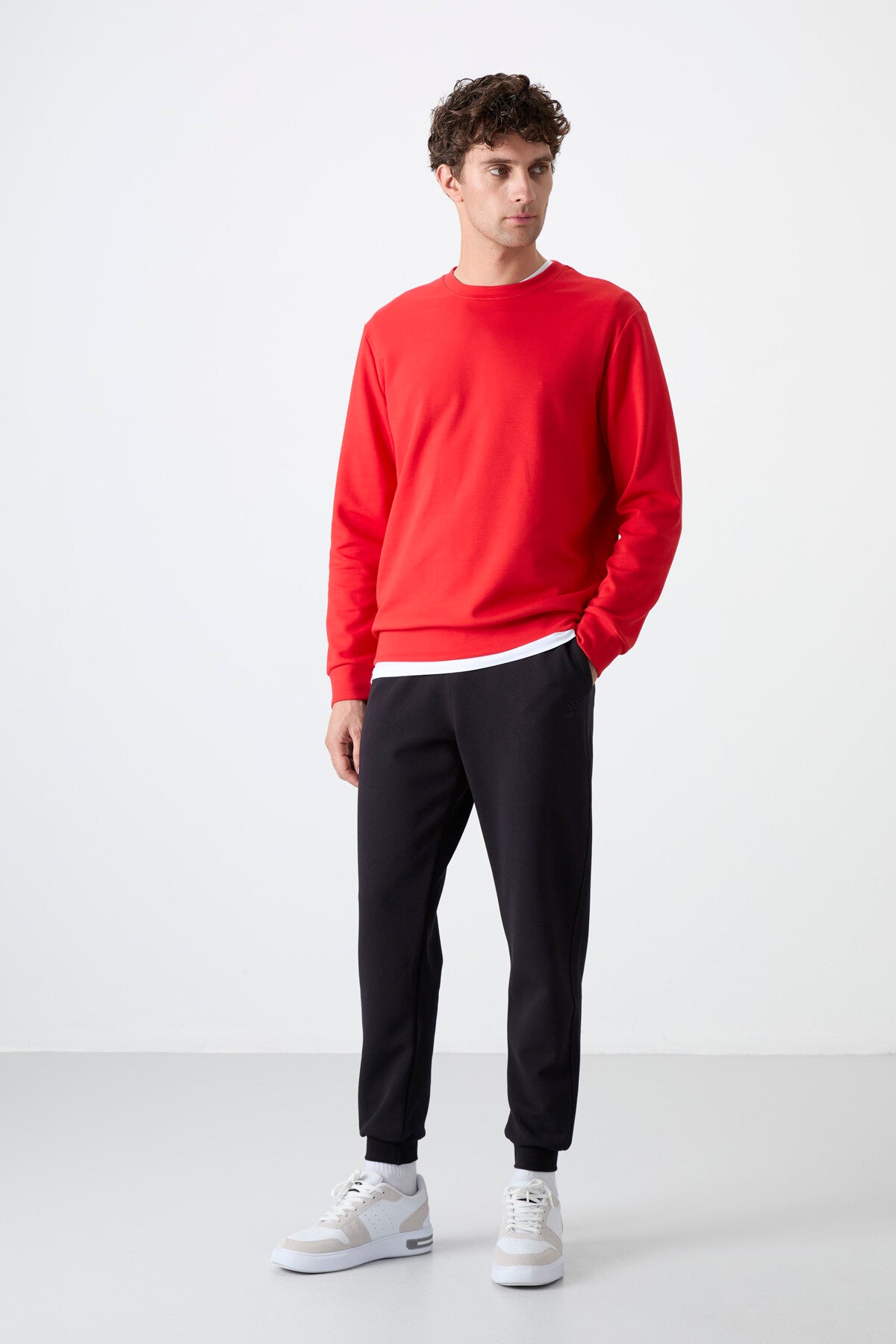 Lacivert Bağcıklı Dar Paça Erkek Eşofman Alt - 84999